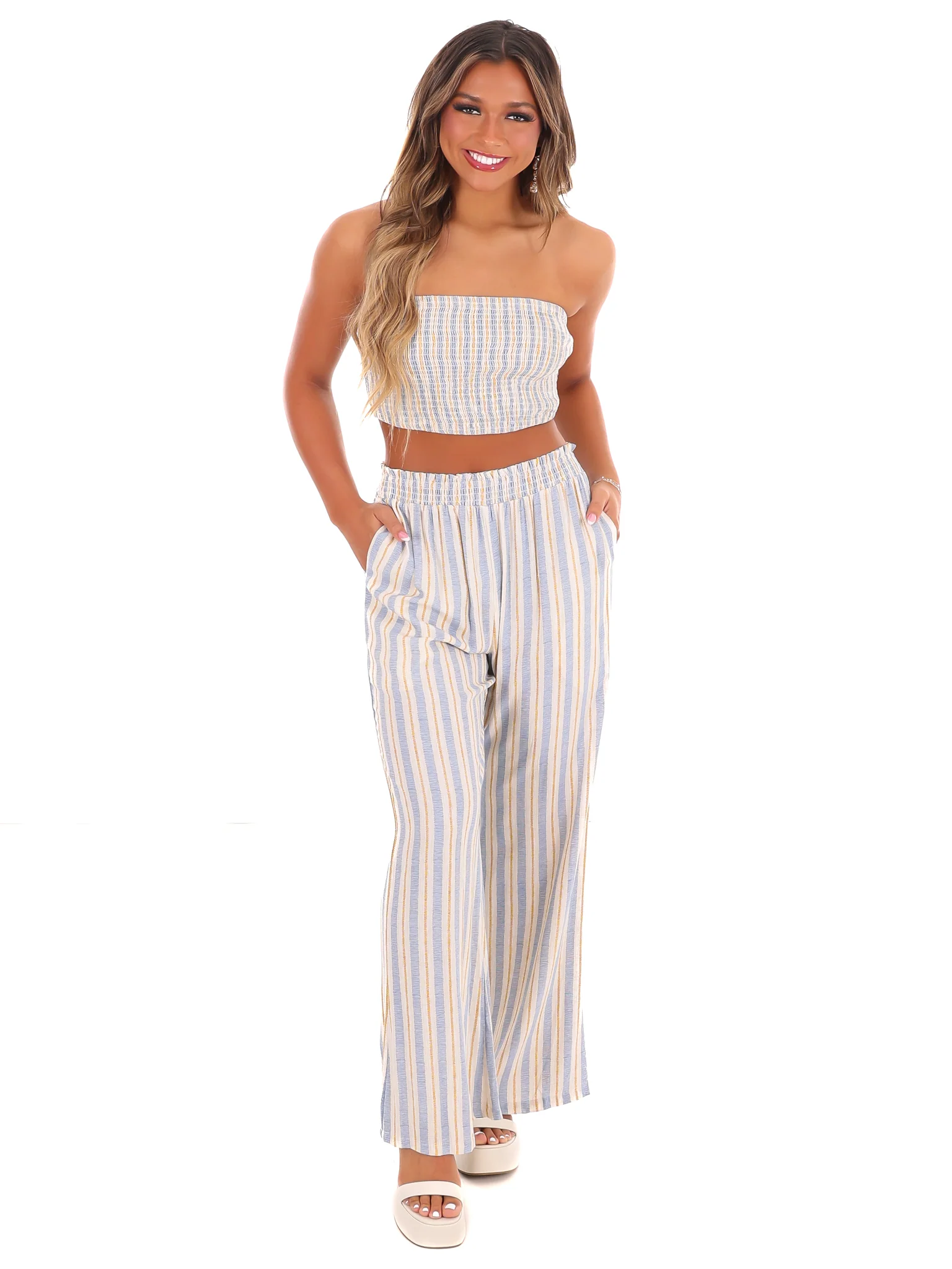 Never Til Now Stripe Two Piece Set - Image 2