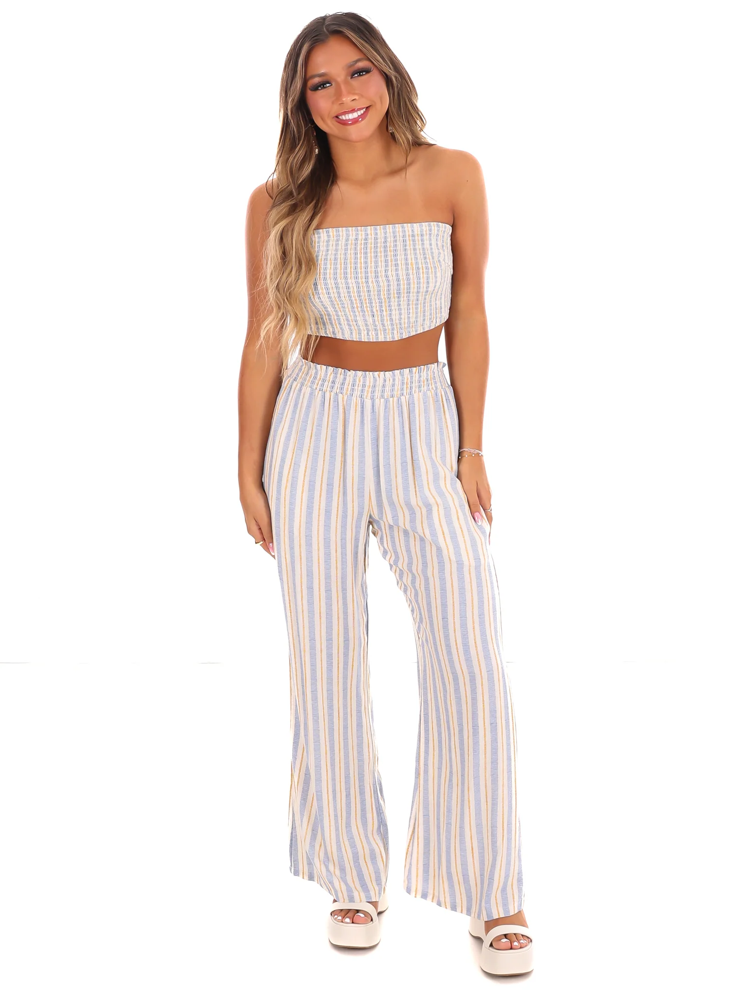 Never Til Now Stripe Two Piece Set - Image 4