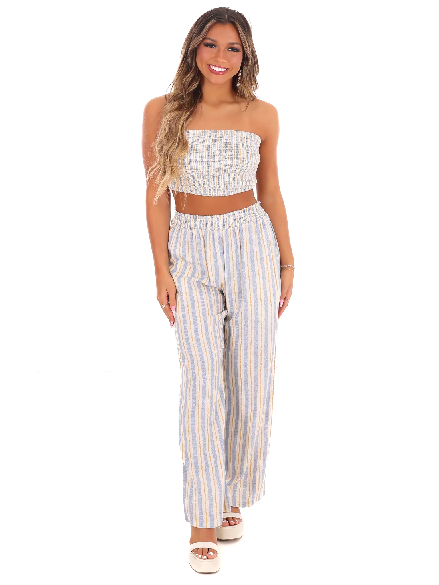 Never Til Now Stripe Two Piece Set - Image 5