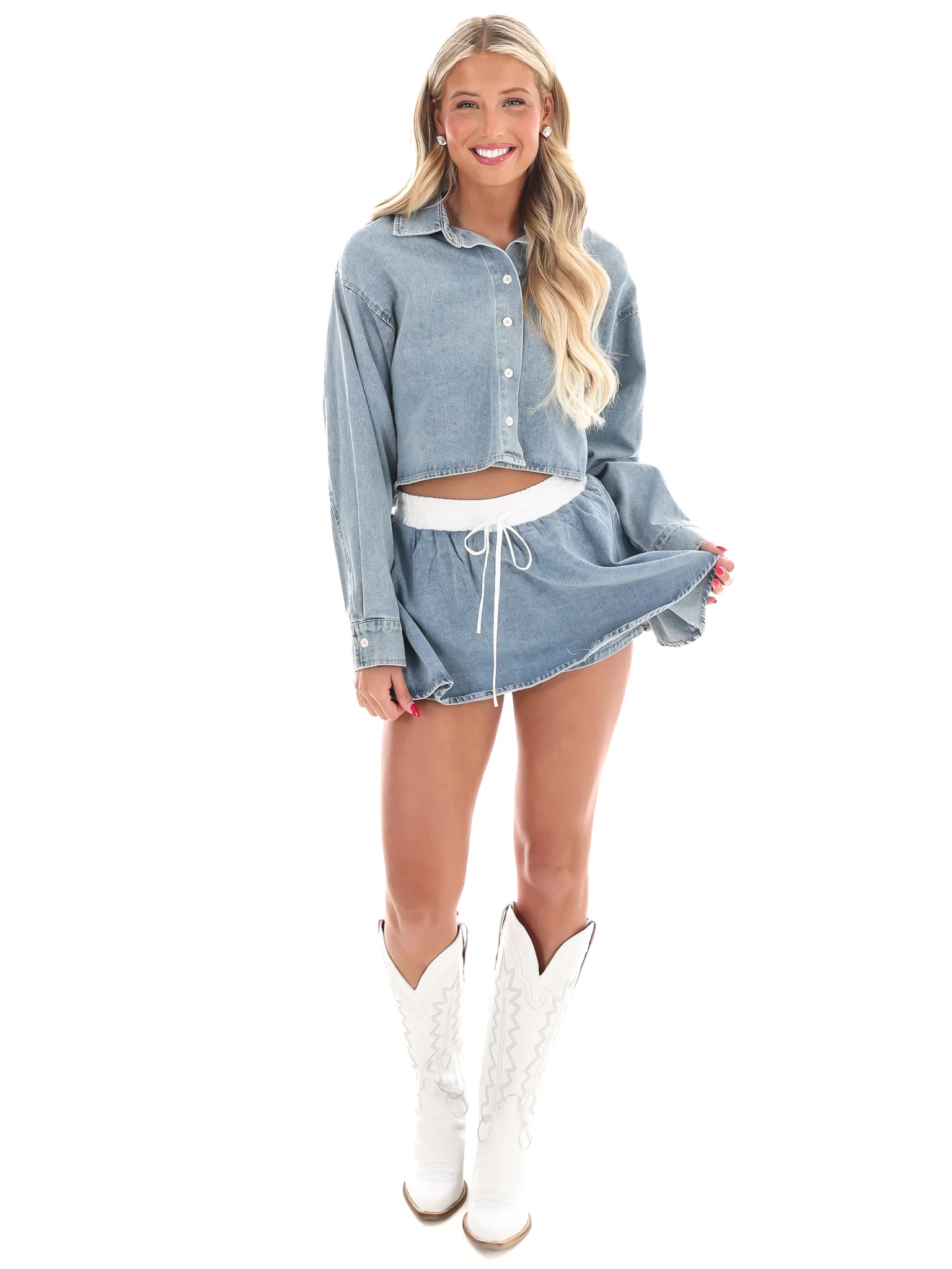 New Path Denim Two Piece Set - Image 4