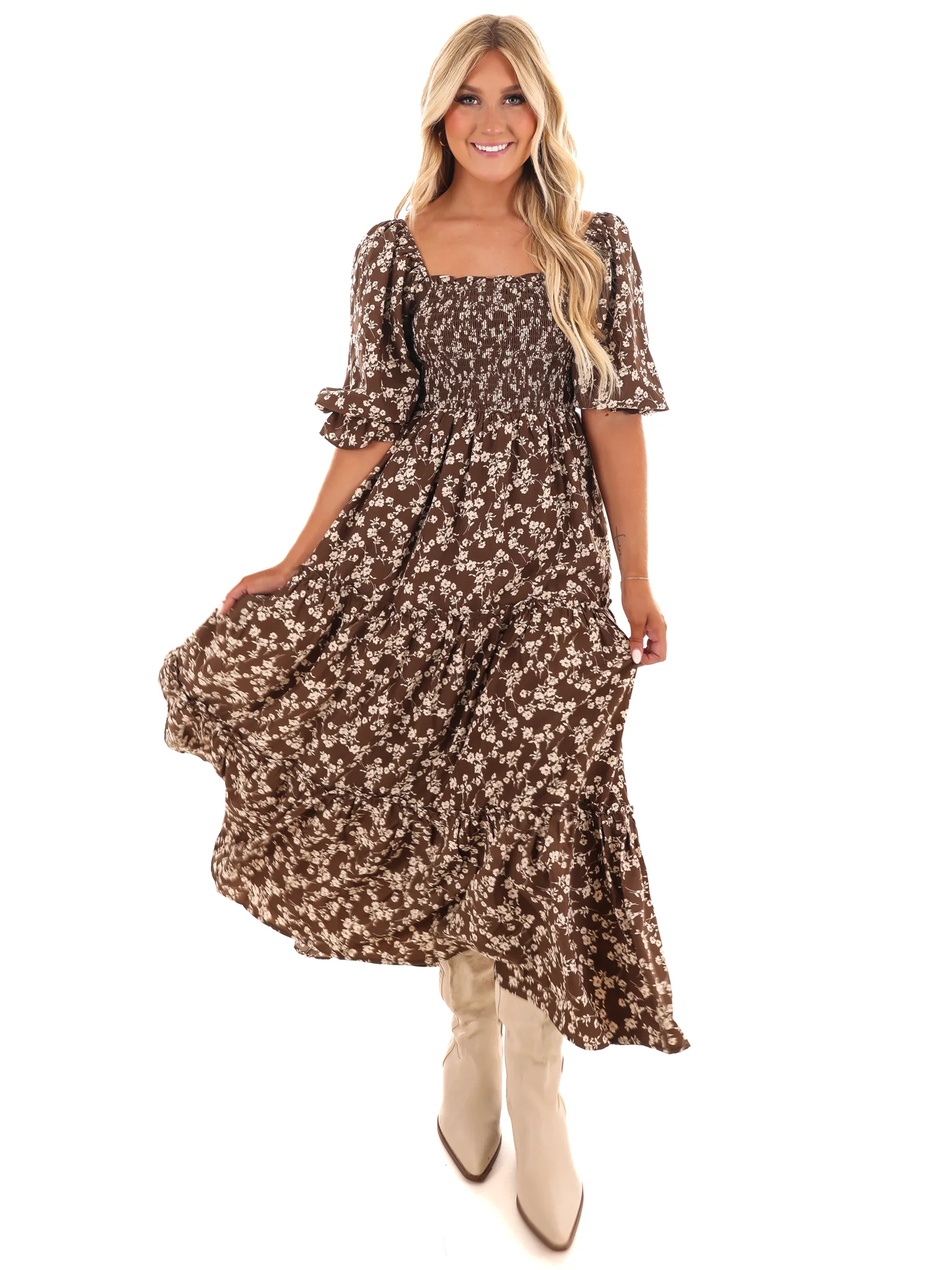 Nice to Know You Floral Midi Dress - Image 11