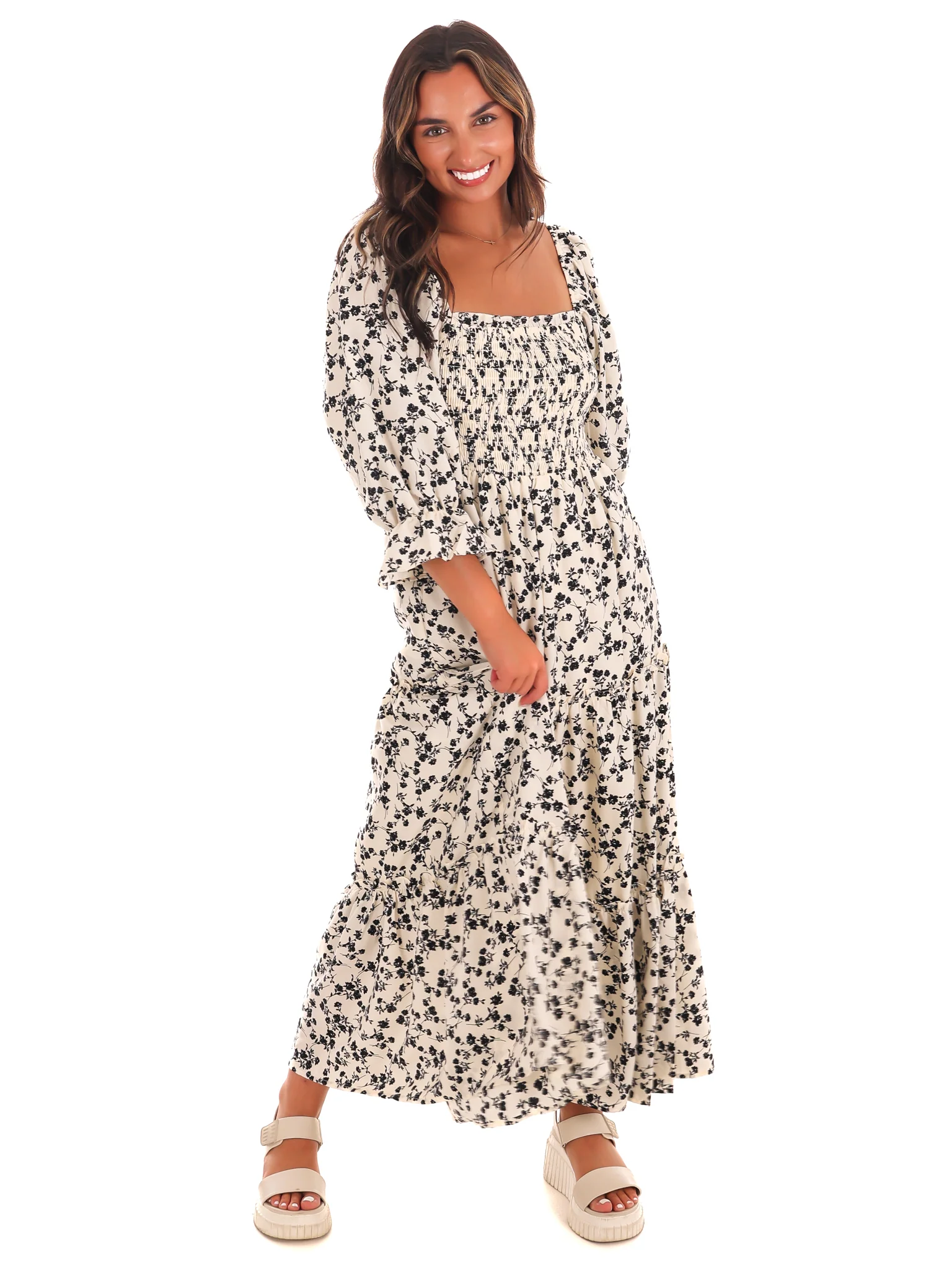 Nice to Know You Floral Midi Dress - Image 3