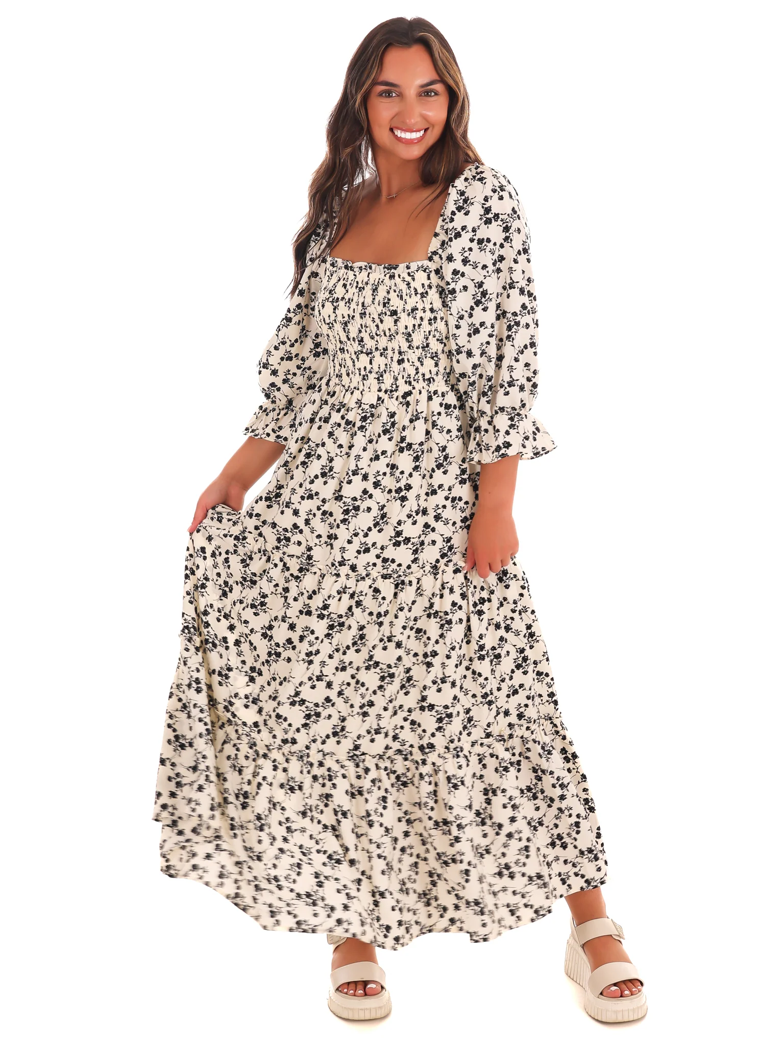 Nice to Know You Floral Midi Dress - Image 4