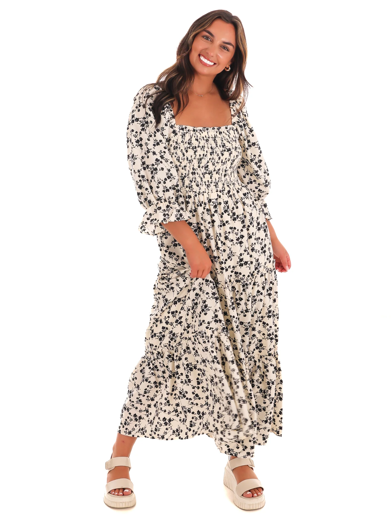 Nice to Know You Floral Midi Dress - Image 5