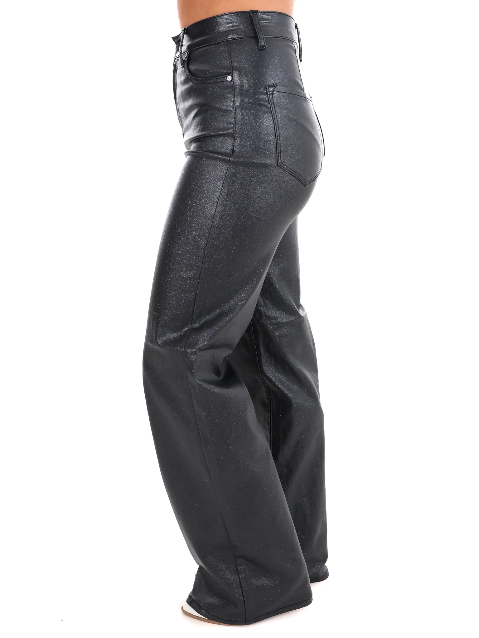 Night Sky Metallic High Rise Wide Jeans - Image 2