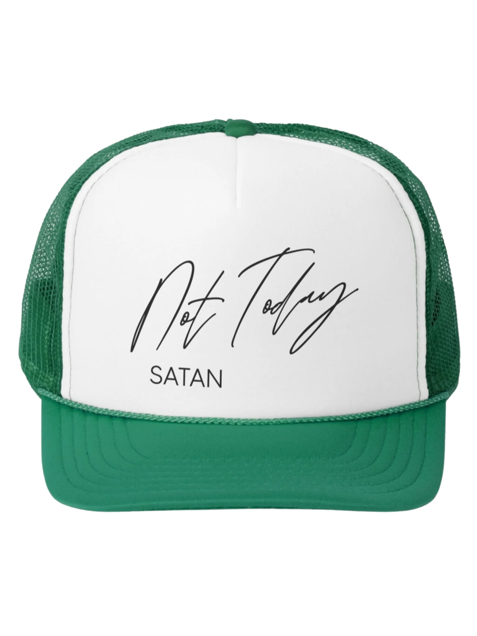Not Today Satan Trucker Hat - Image 2