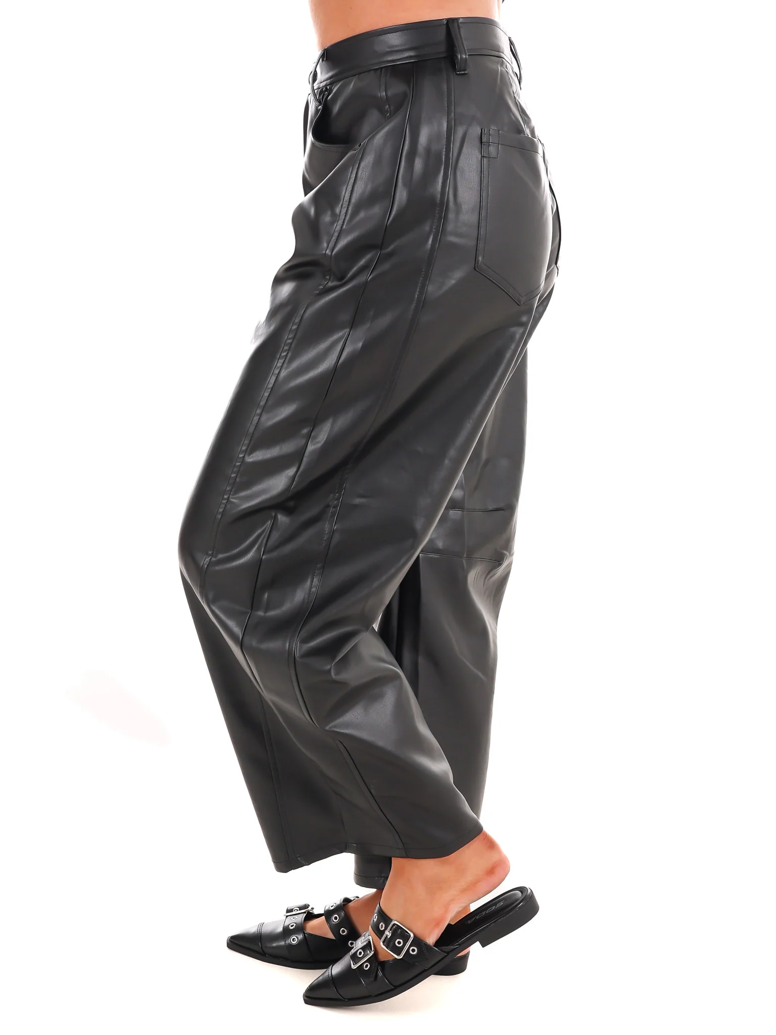 Nothing Really Matters Pleather Barrel Pants - Image 2