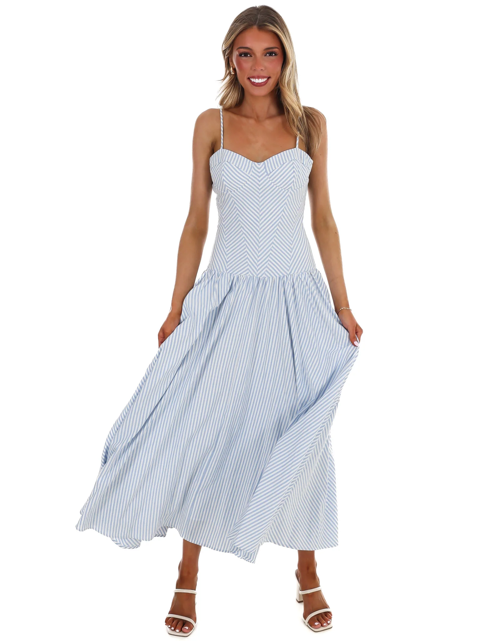 Oceanview Striped Maxi Dress - Image 2