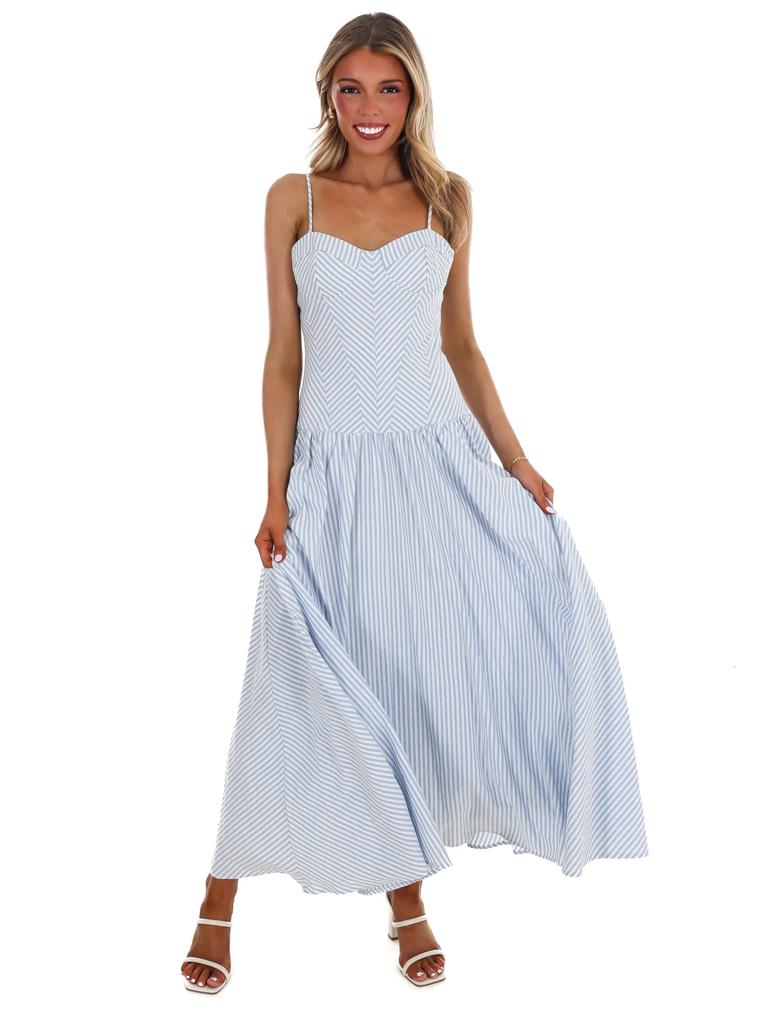 Oceanview Striped Maxi Dress - Image 3