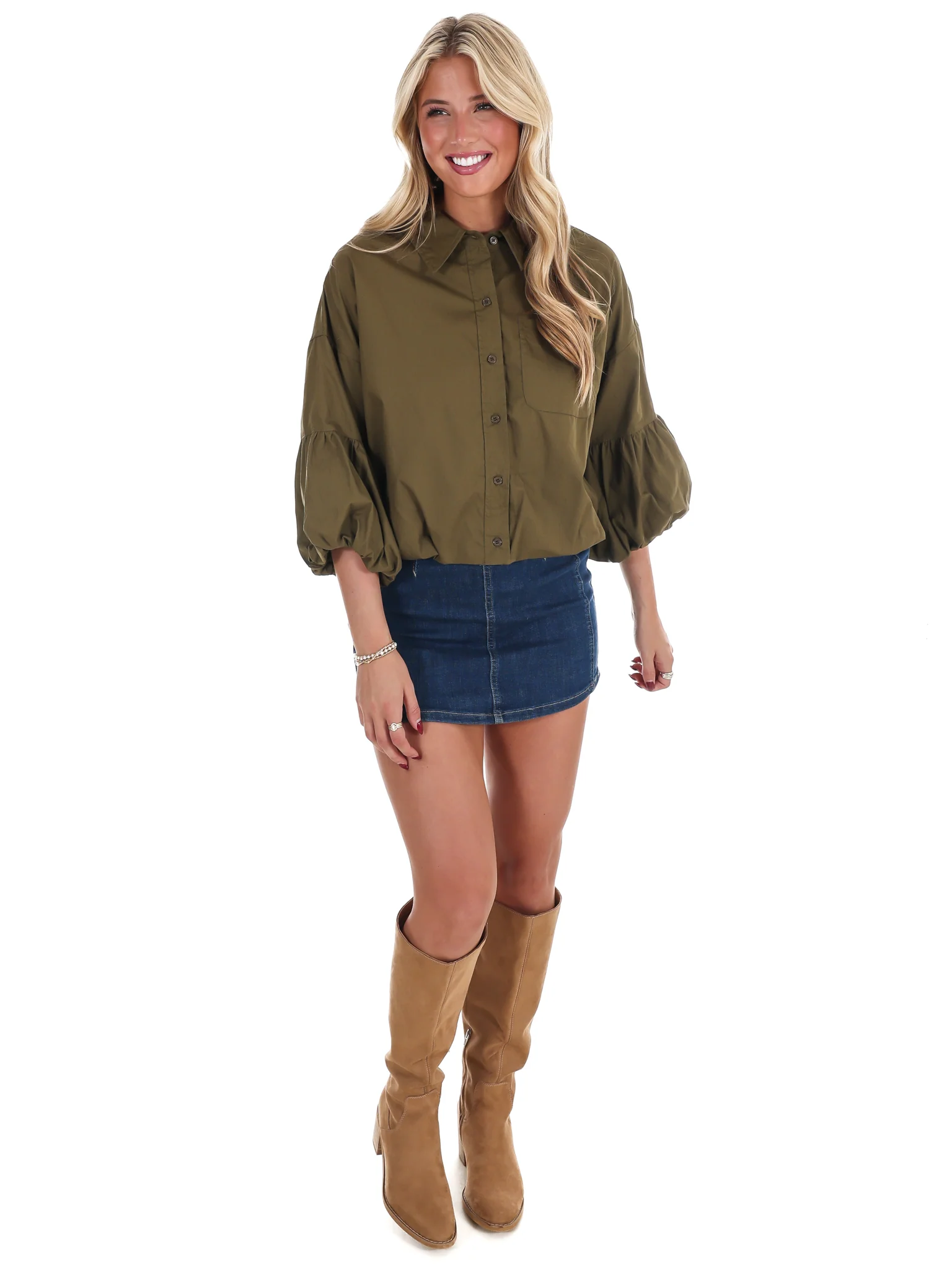 On Call Bubble Sleeve Top - Image 21