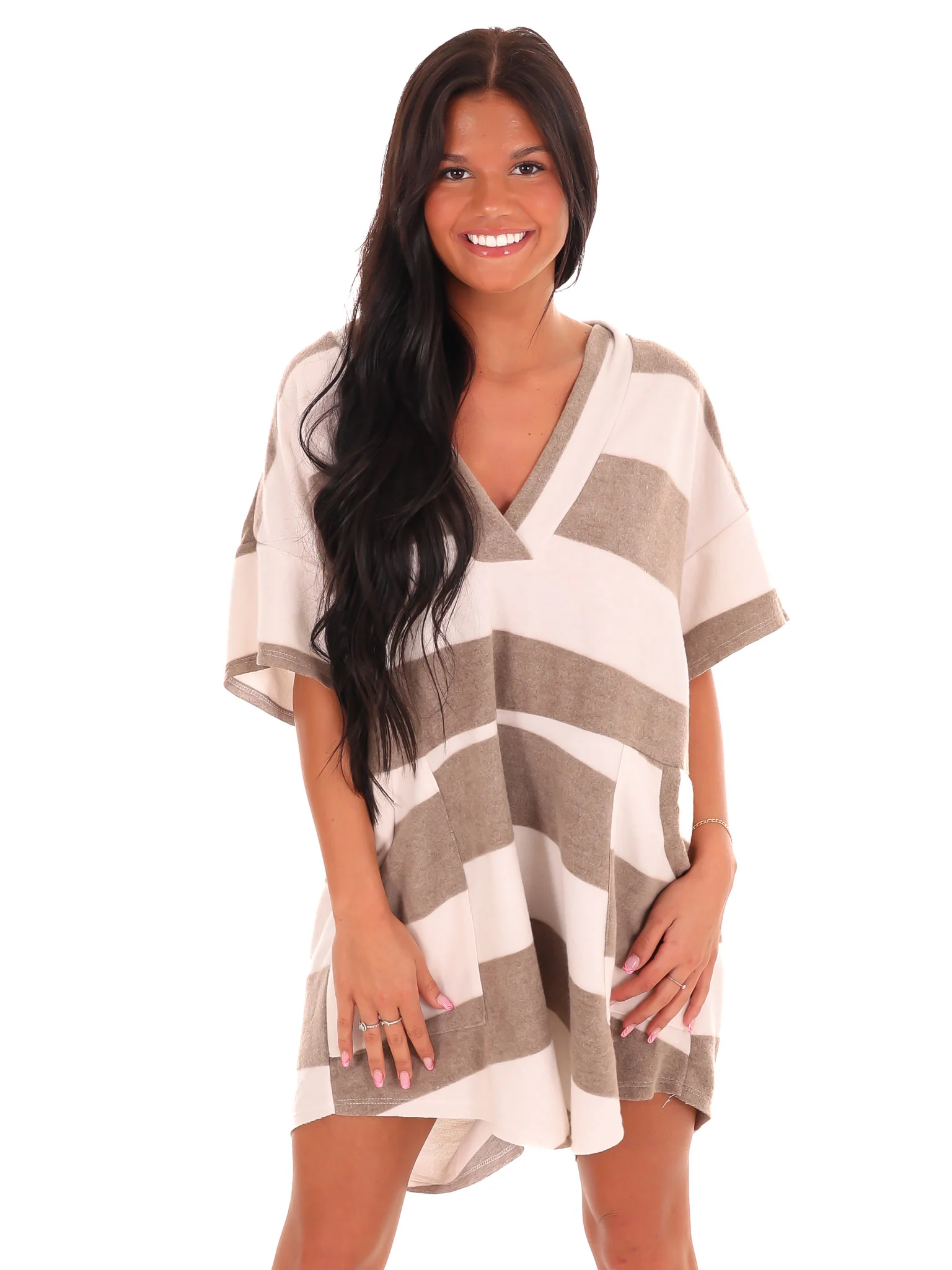 On My Mind Oversized Stripe Romper - Image 11