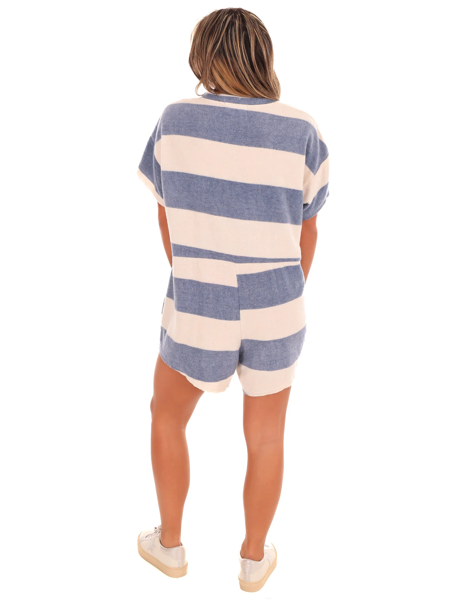 On My Mind Oversized Stripe Romper - Image 6