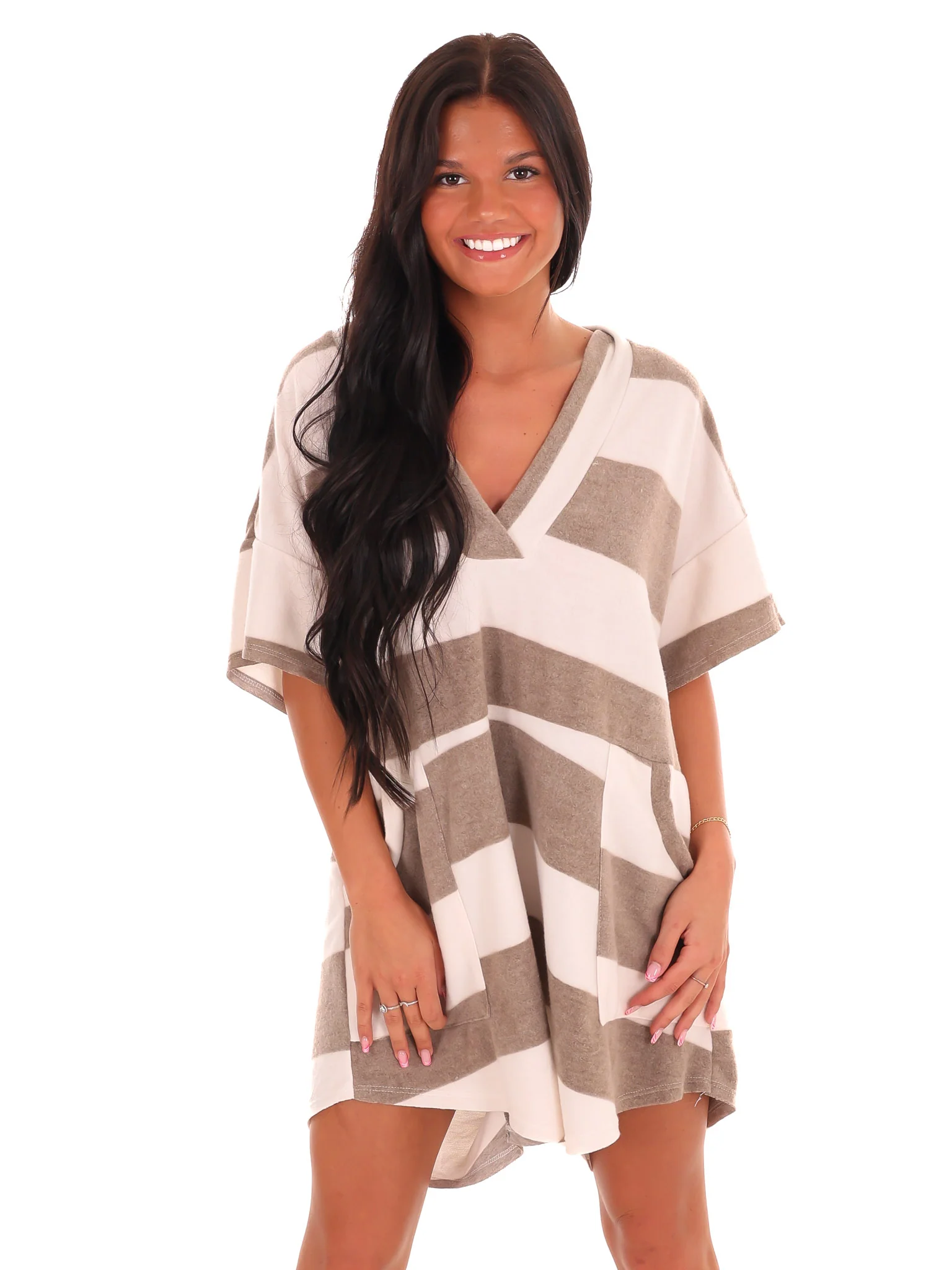 On My Mind Oversized Stripe Romper - Image 7