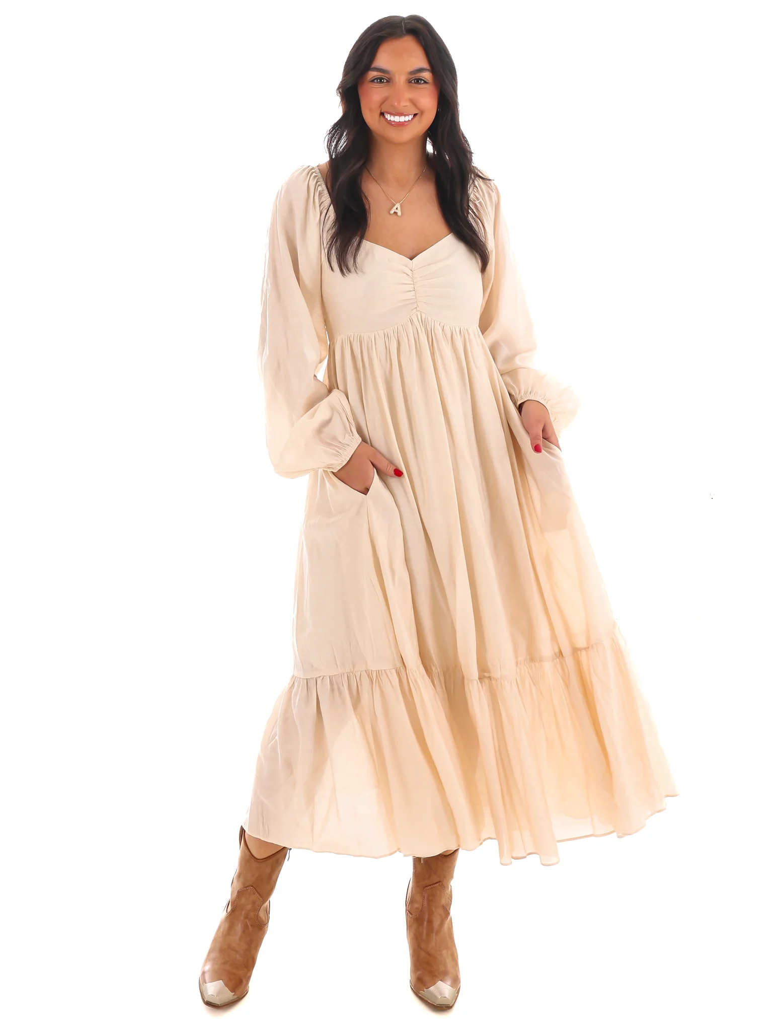 Once in My Life Babydoll Midi Dress
