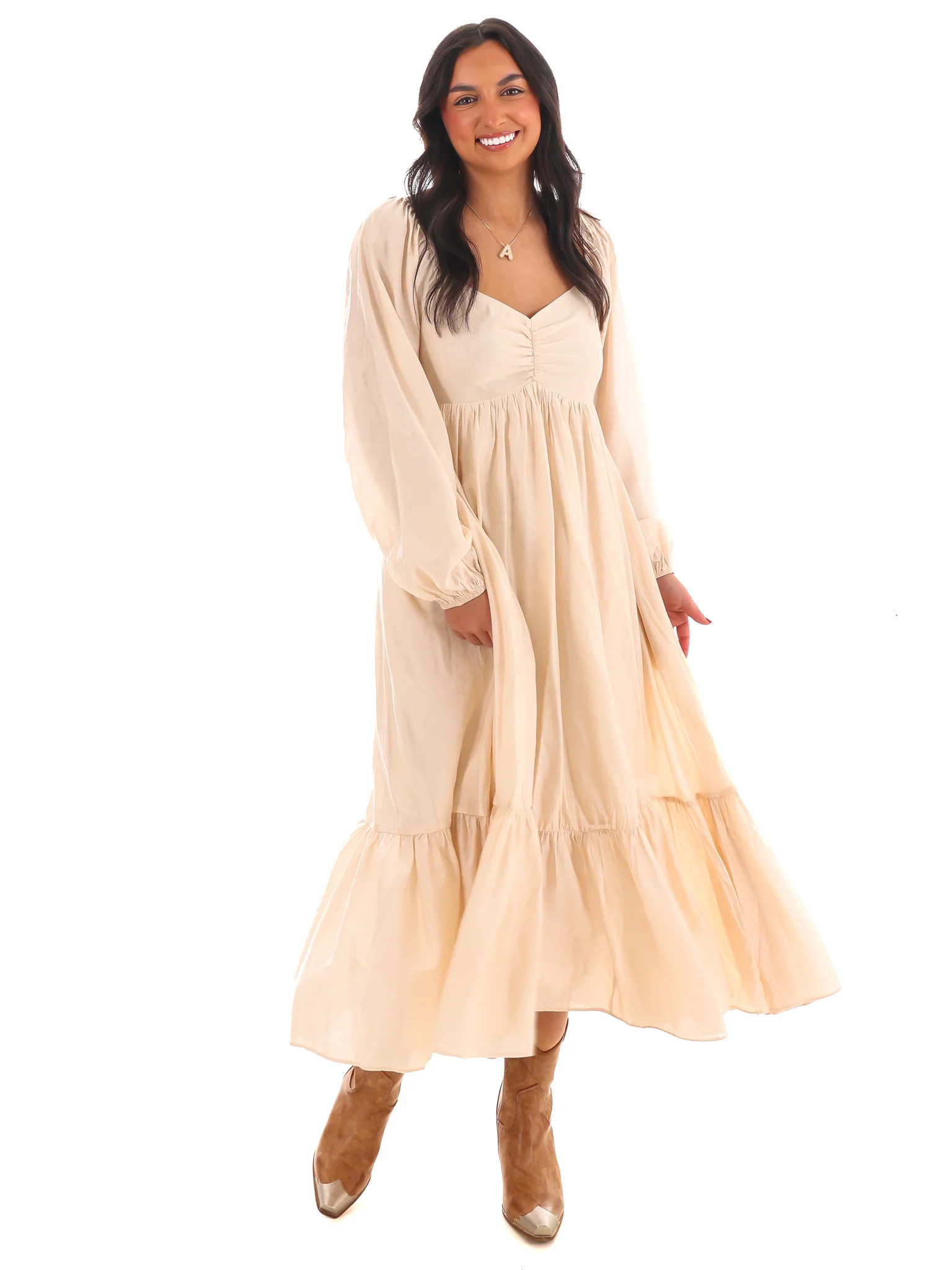 Once in My Life Babydoll Midi Dress - Image 4