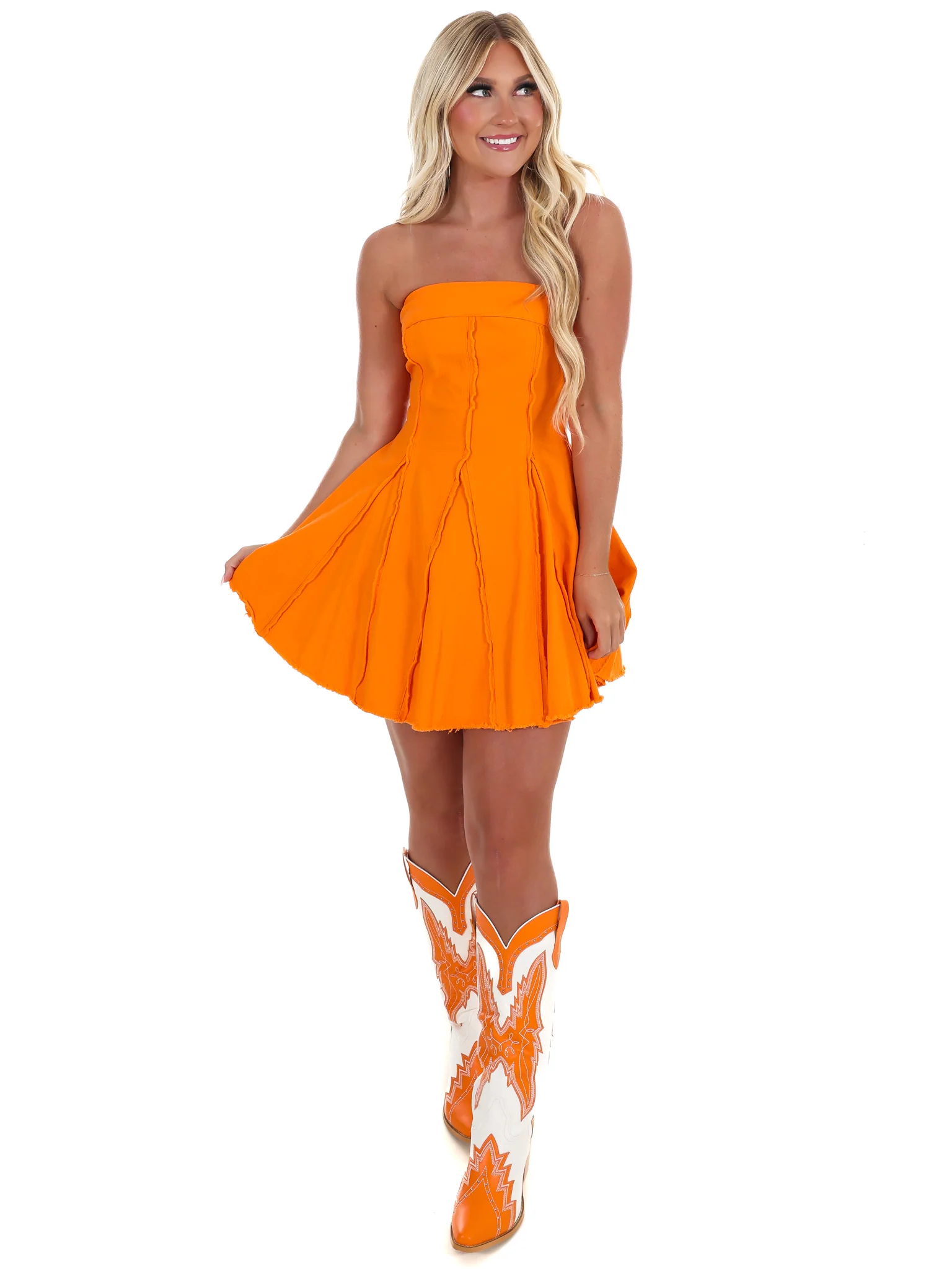 One Team One Goal Strapless Mini Dress - Image 2