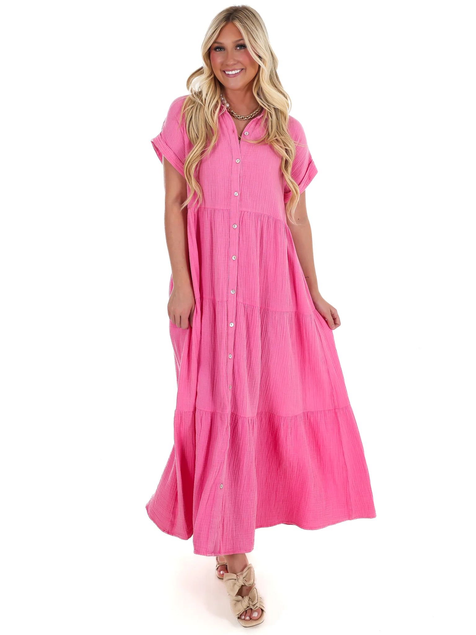 Open Air Maxi Shirt Dress - Image 11