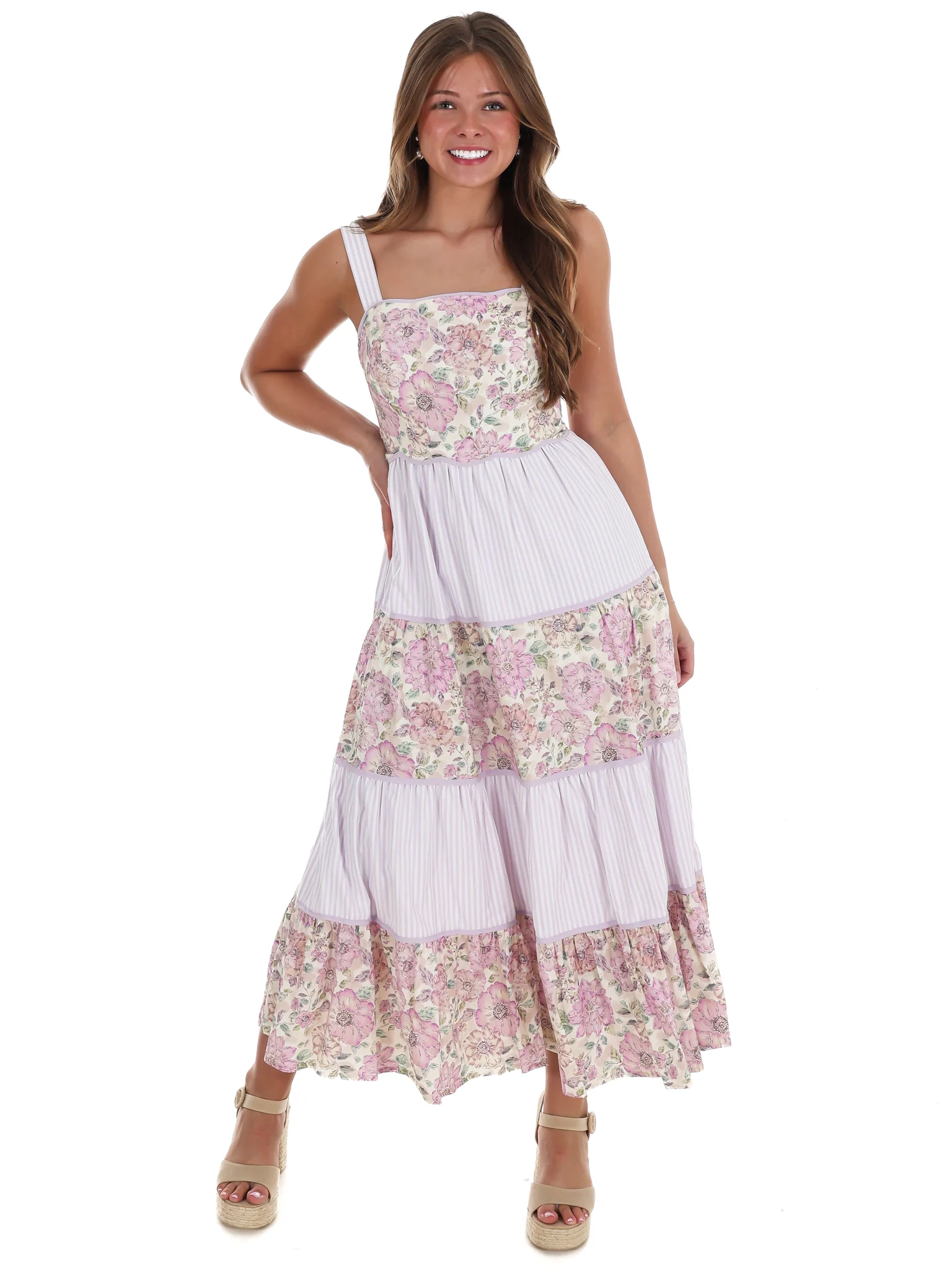 Open Field Floral Midi Dress - Image 8