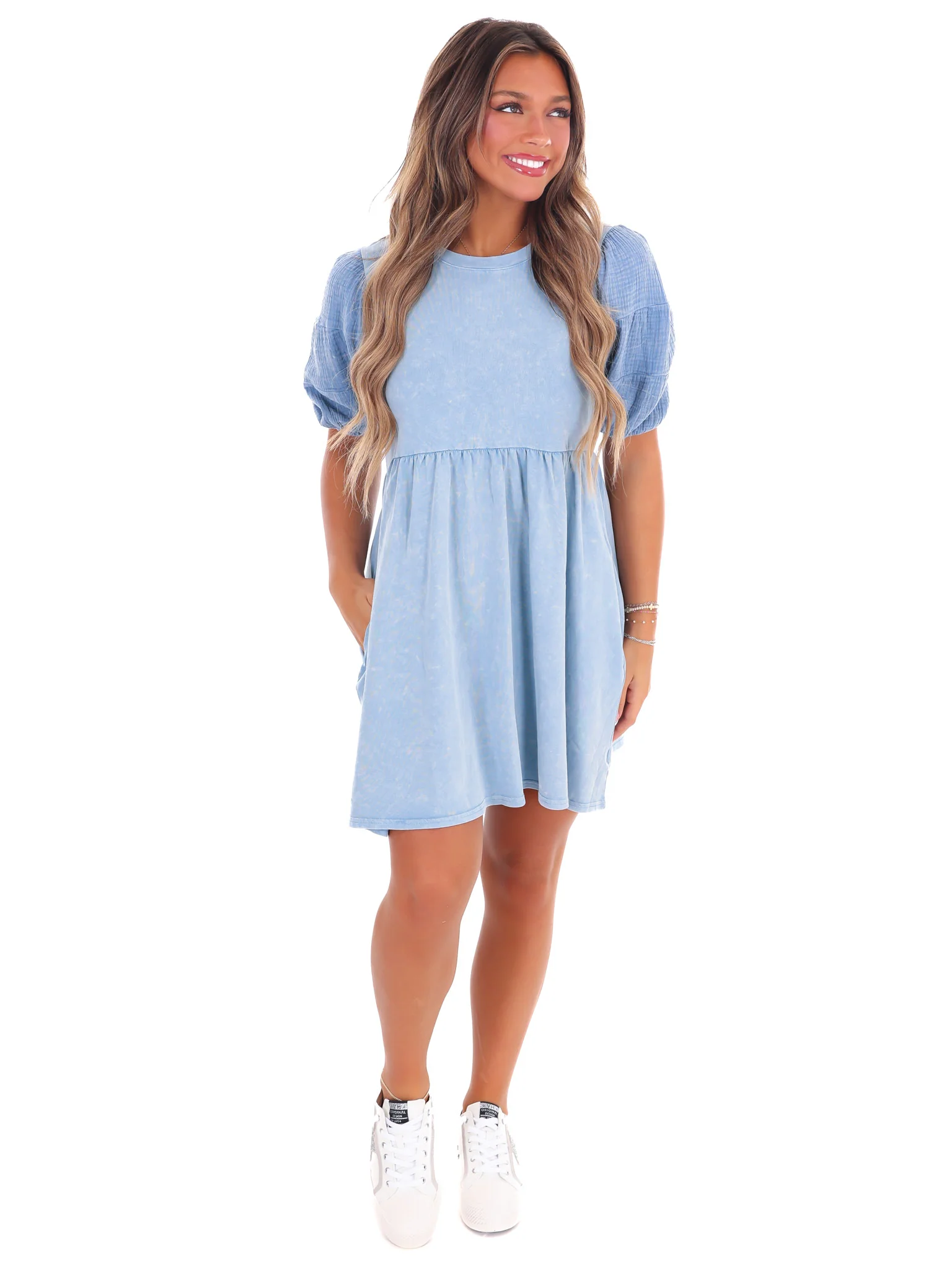 Out of Reach Gauze Mini Dress - Image 11