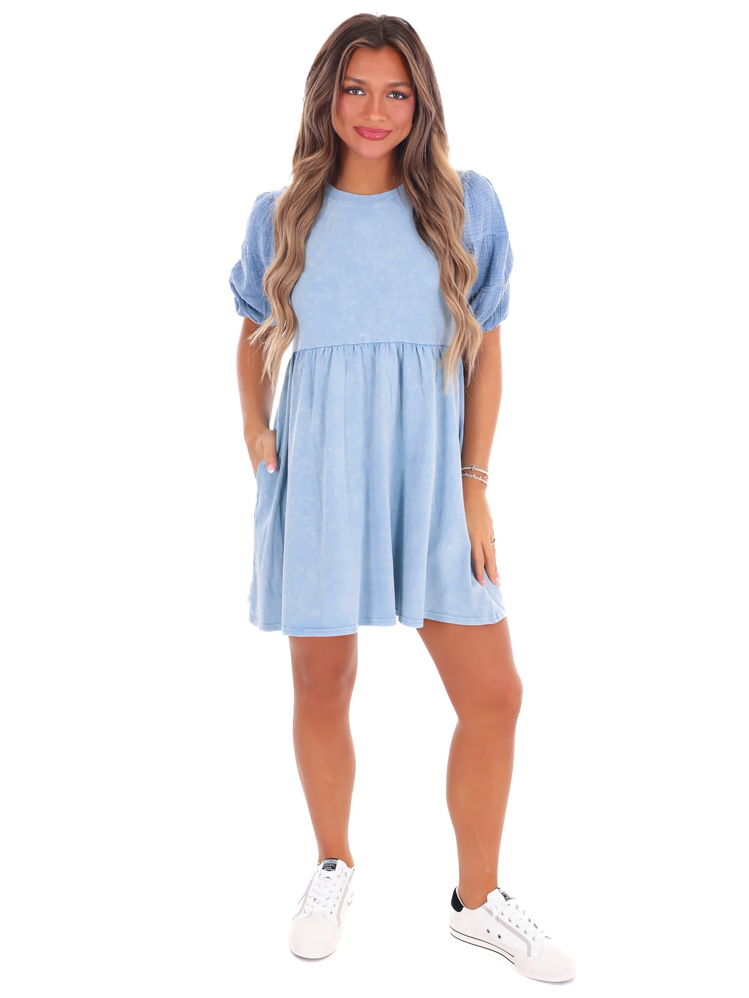 Out of Reach Gauze Mini Dress - Image 9