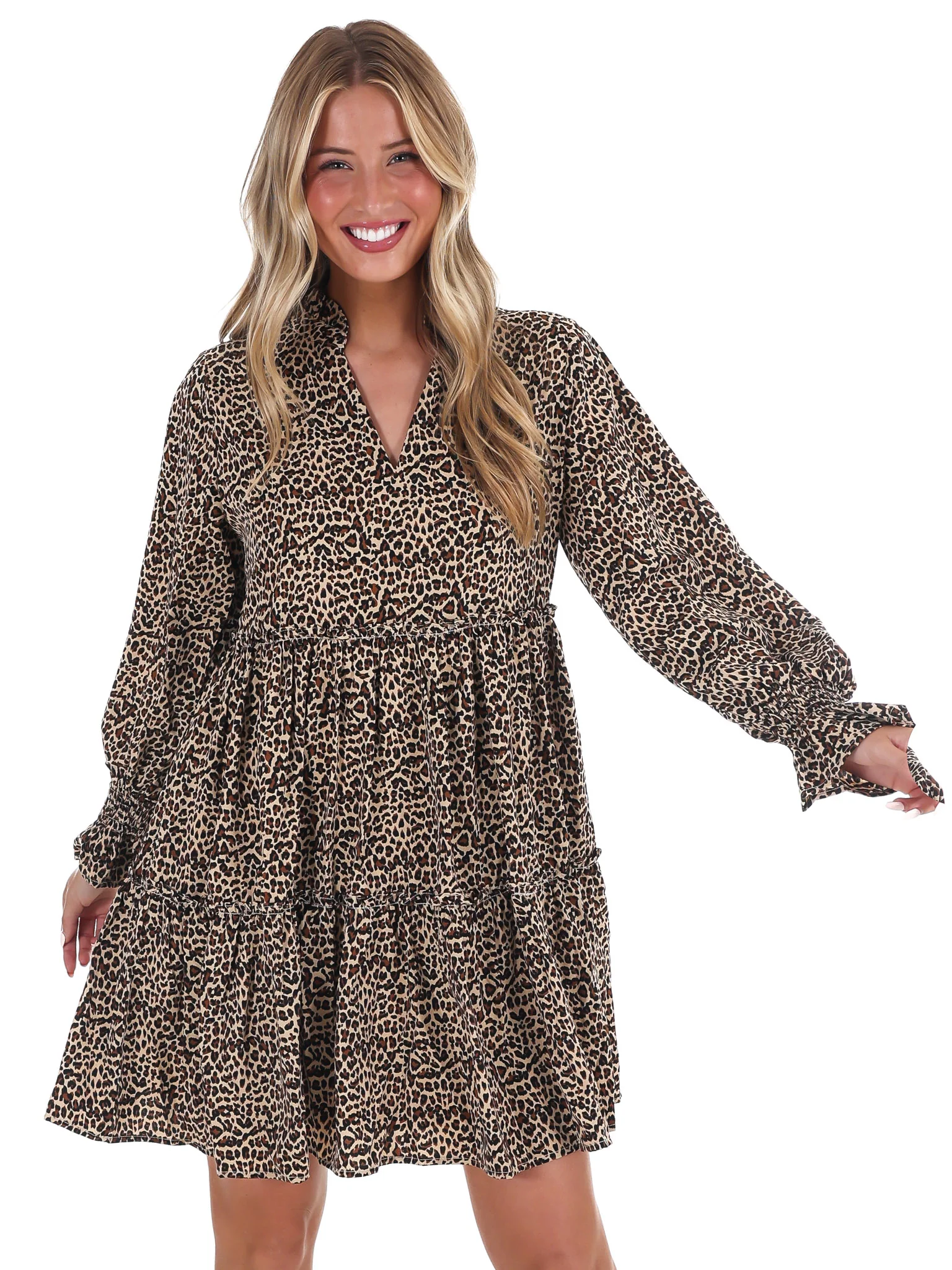 Out of the Woods Leopard Mini Dress - Image 5