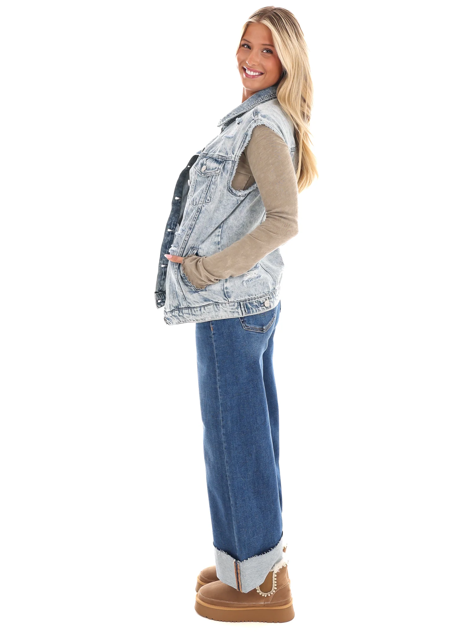 Outlander Oversized Denim Vest - Image 8