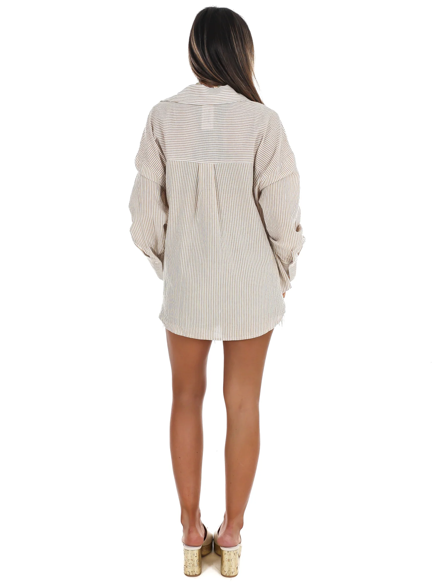 Outline Striped Button Up Top - Image 9