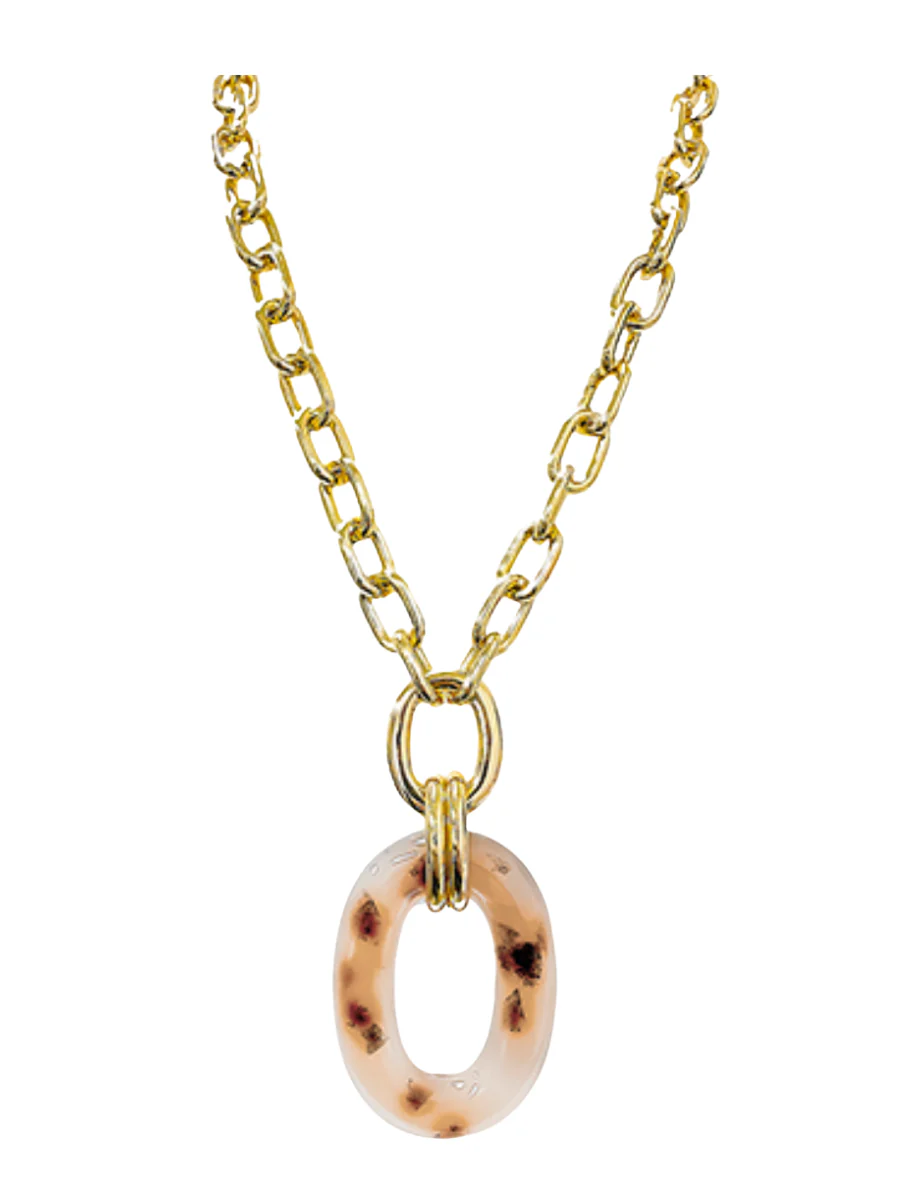 Oval Pendant Y Necklace