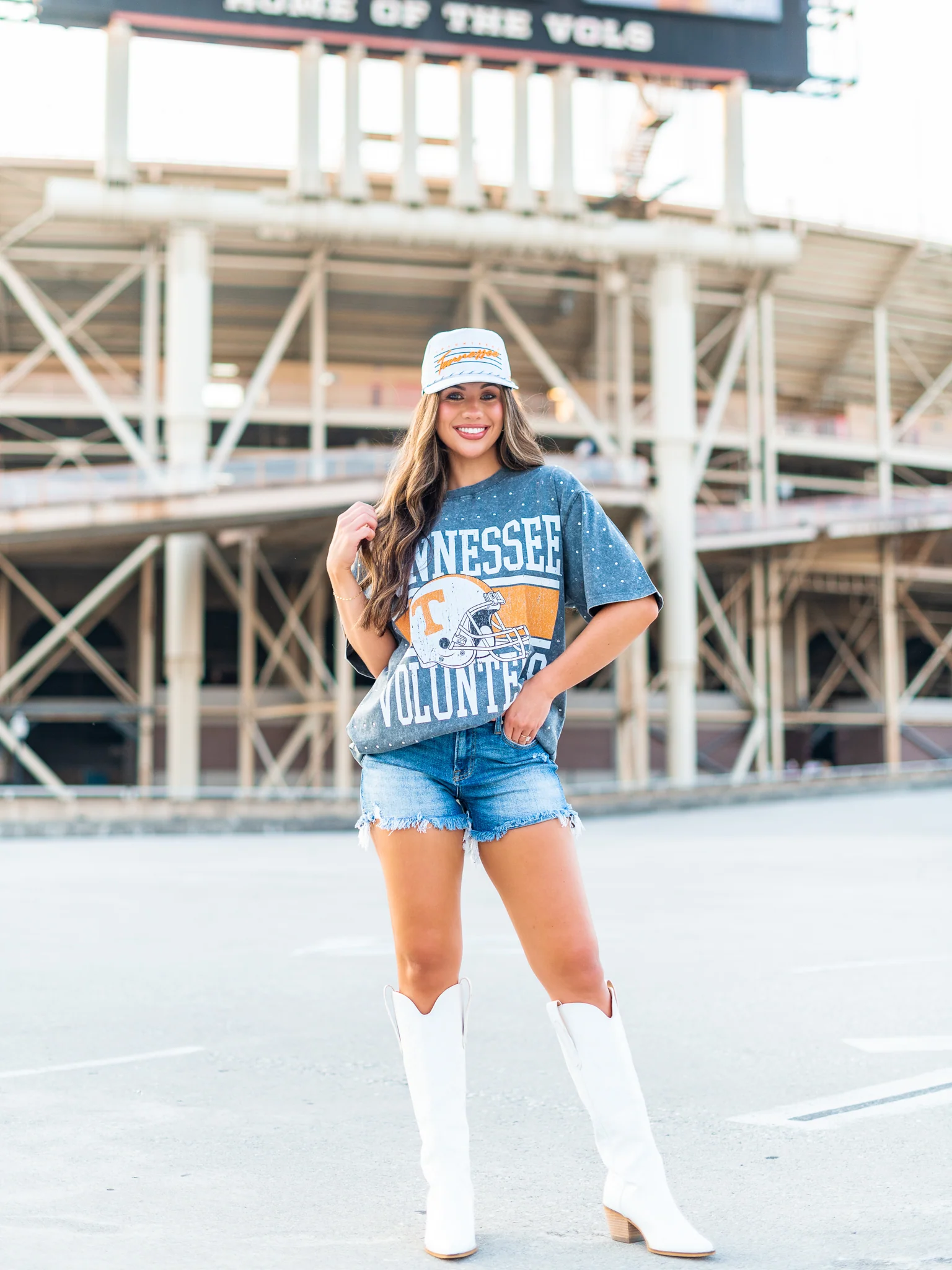 University of Tennessee Helmet All-Over Mini Rhinestone Tee - Image 12