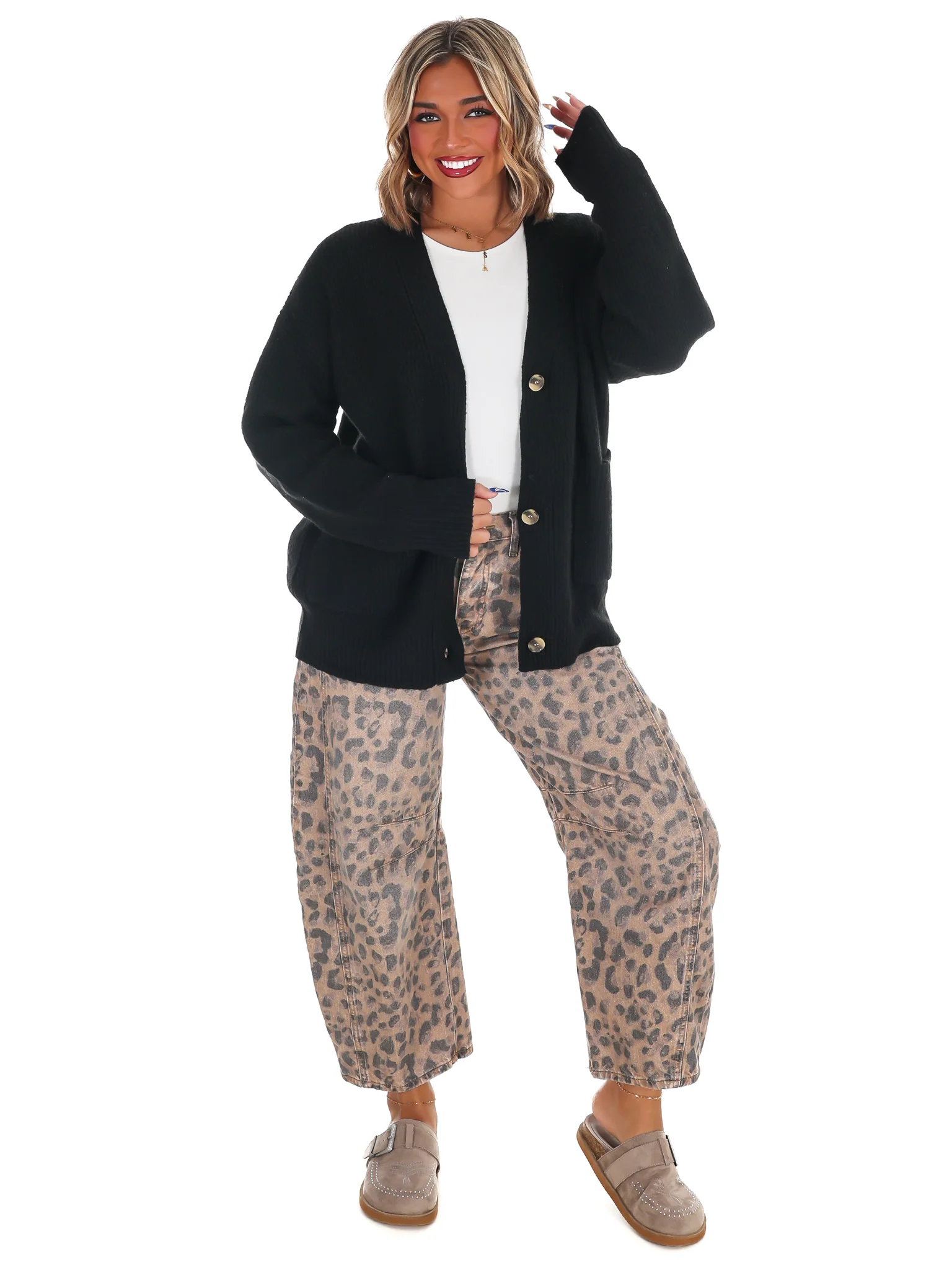 Oversized Button Up Cozy Cardigan Doorbuster - Image 4