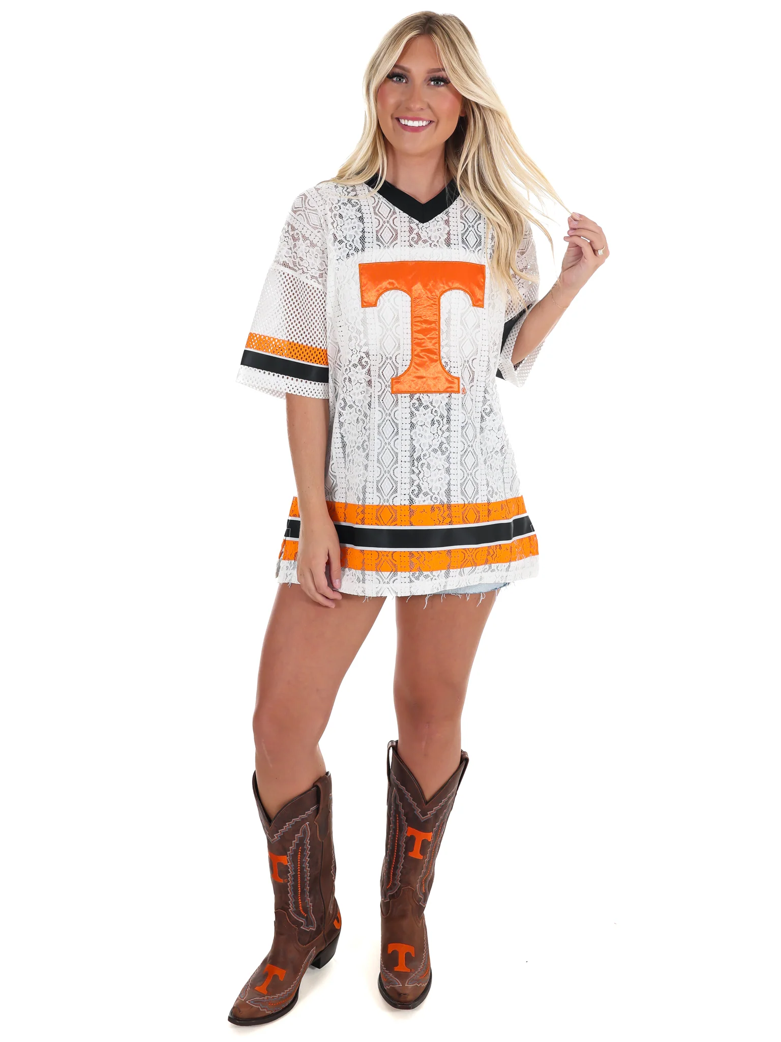 Oversized Lace Mesh Fashion Jersey - Image 4