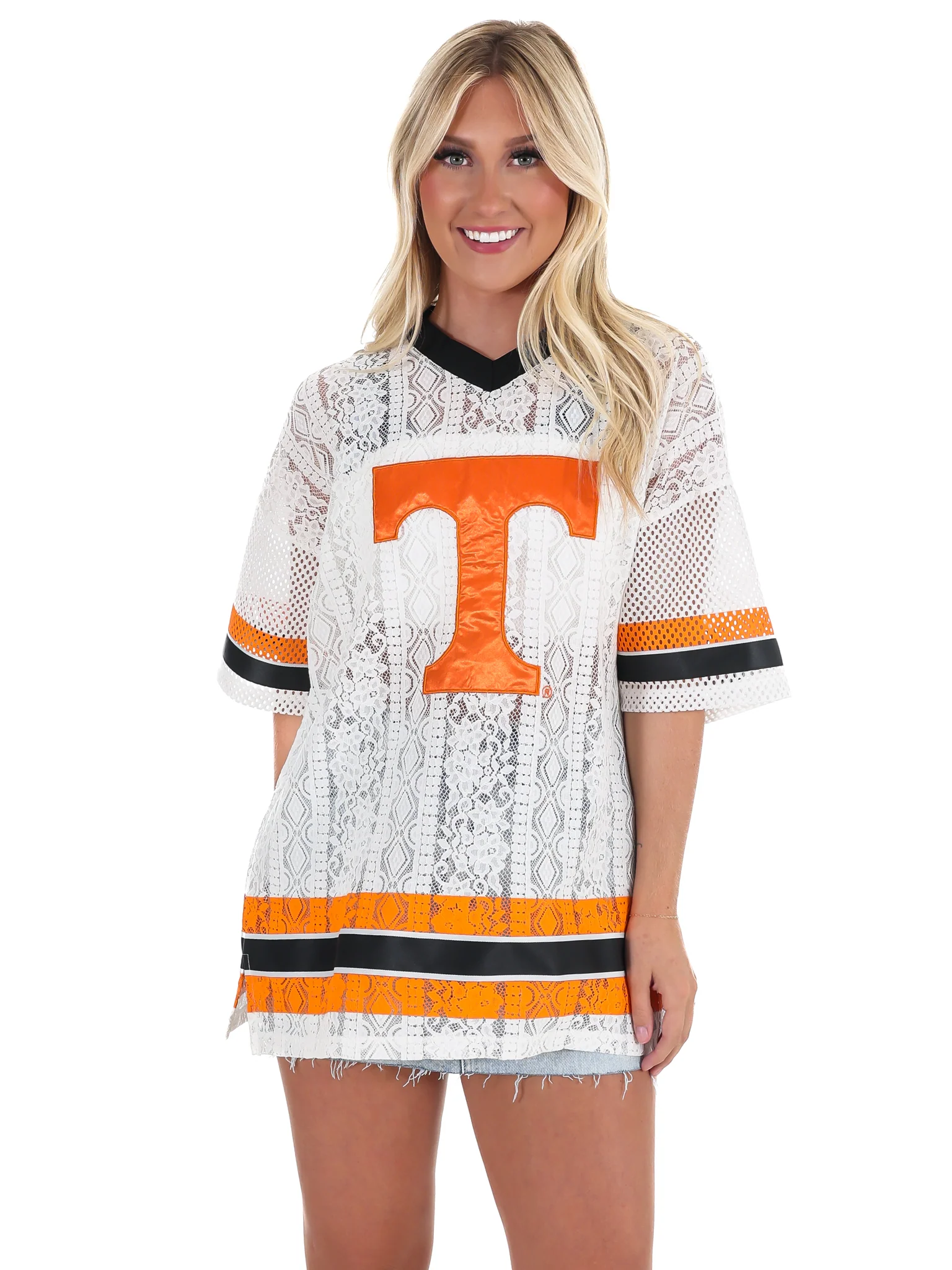 Oversized Lace Mesh Fashion Jersey - Image 5