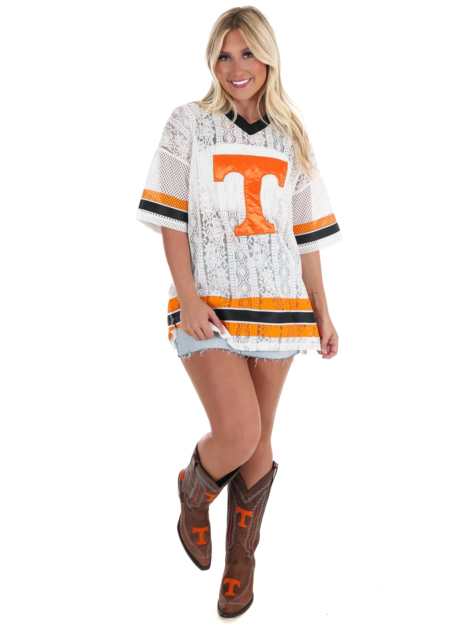 Oversized Lace Mesh Fashion Jersey - Image 7