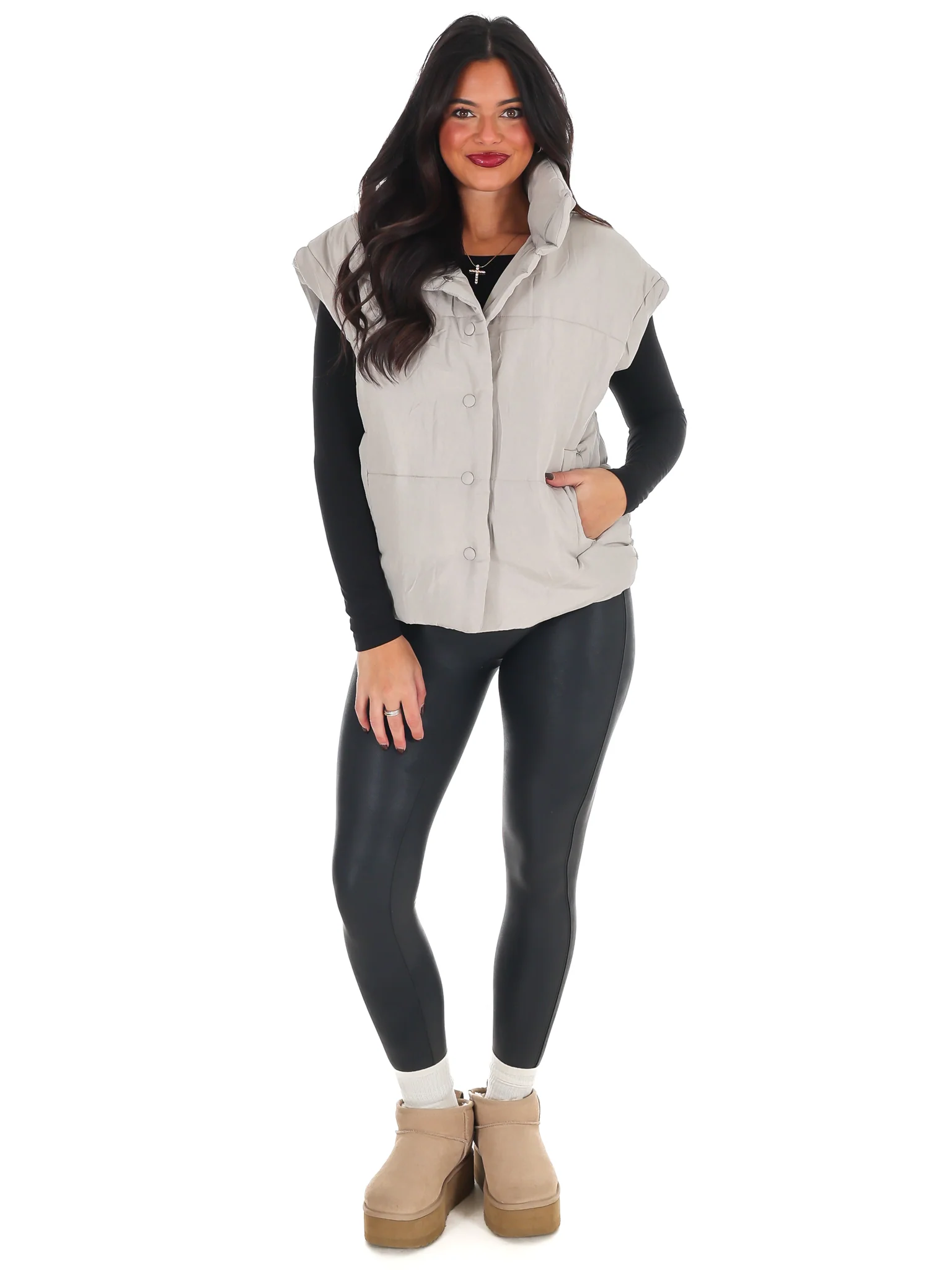 Oversized Puffer Vest Doorbuster - Image 26