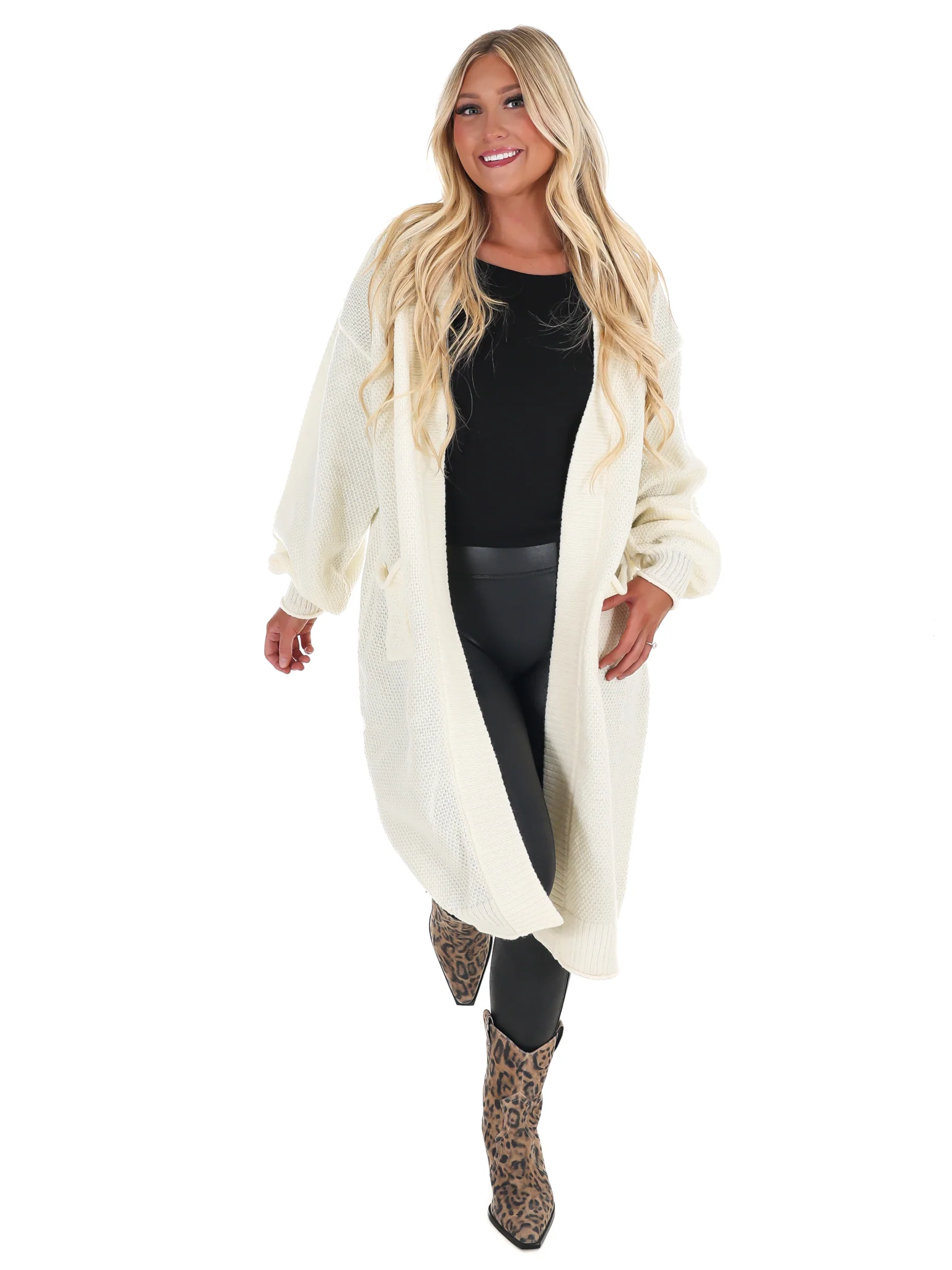 Oversized Textured Long Cardigan Doorbuster - Image 14