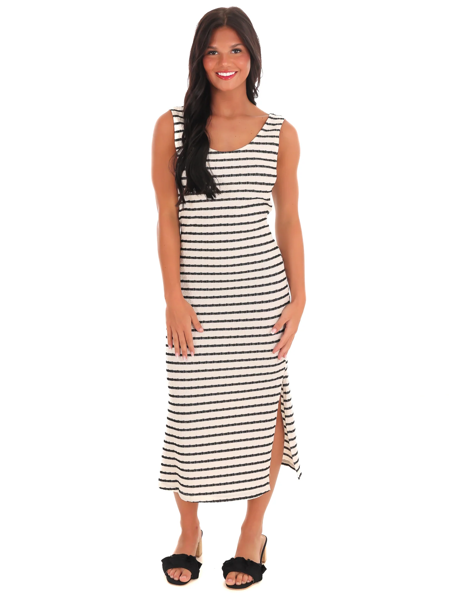Part of Me Stripe Midi Dress - Image 10