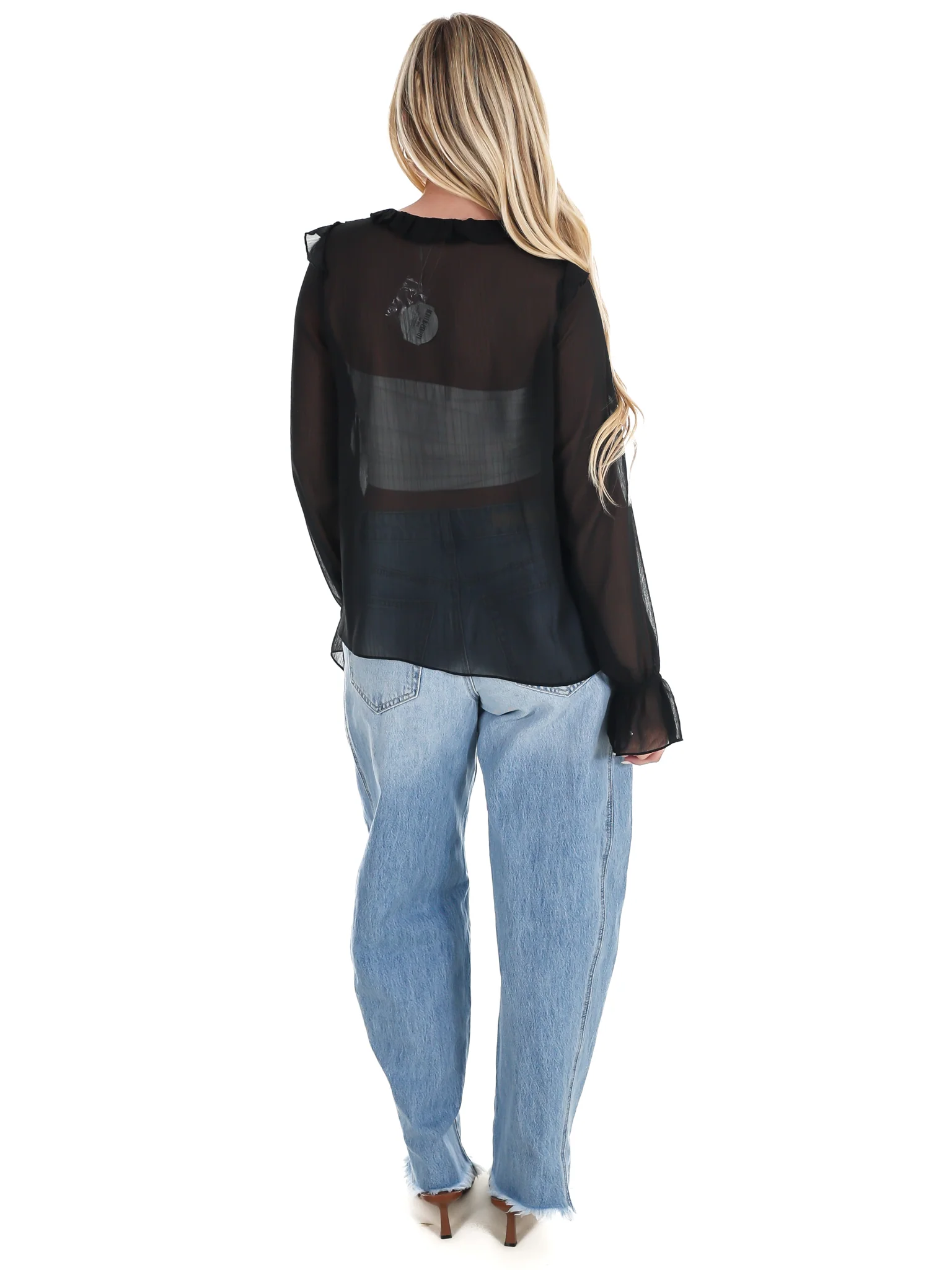 Peaceful Easy Feeling Chiffon Ruffle Top - Image 8