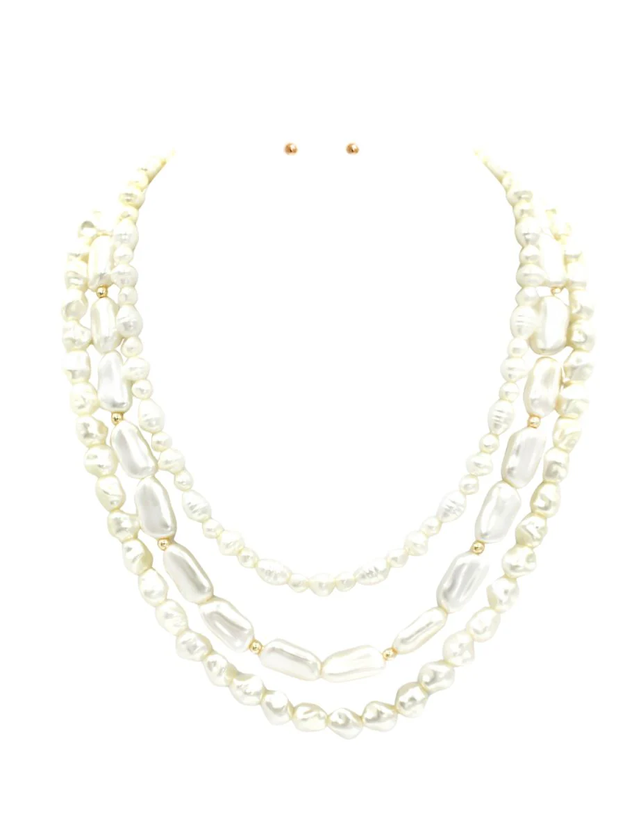 Pearl Chain Layer Necklace