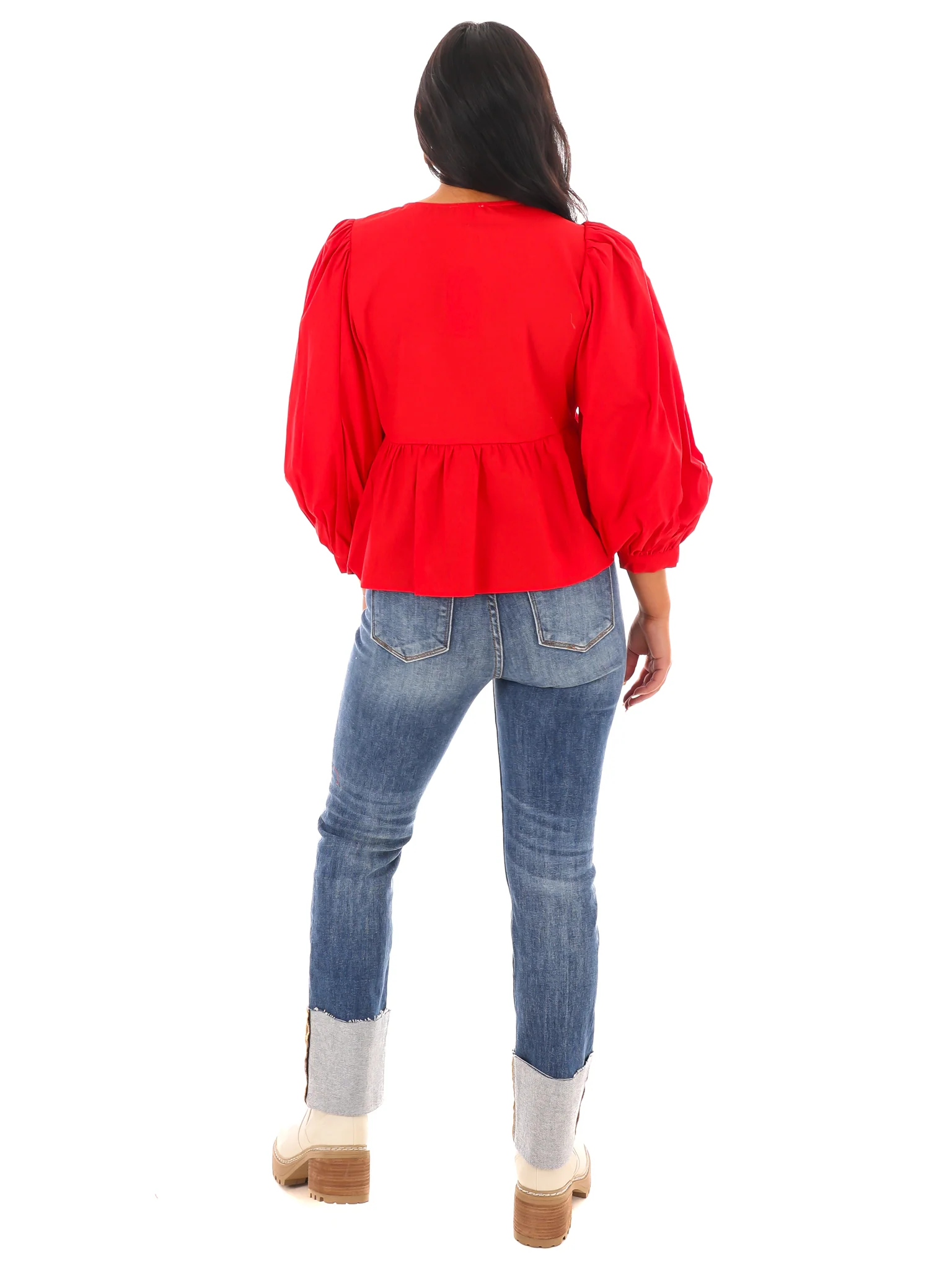 Peplum Perfection Bow Top - Image 14
