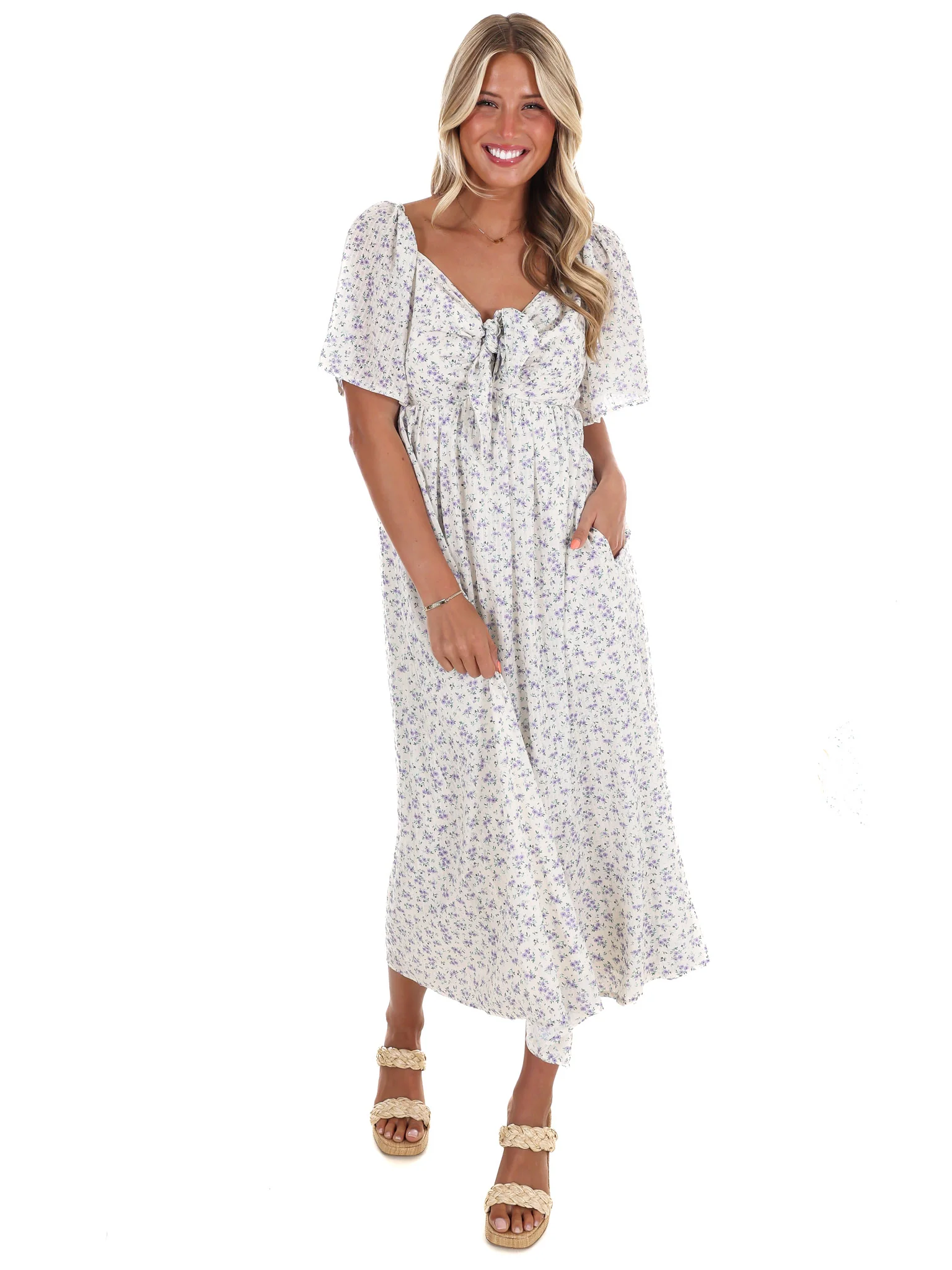 Perfect Breeze Floral Midi Dress - Image 3