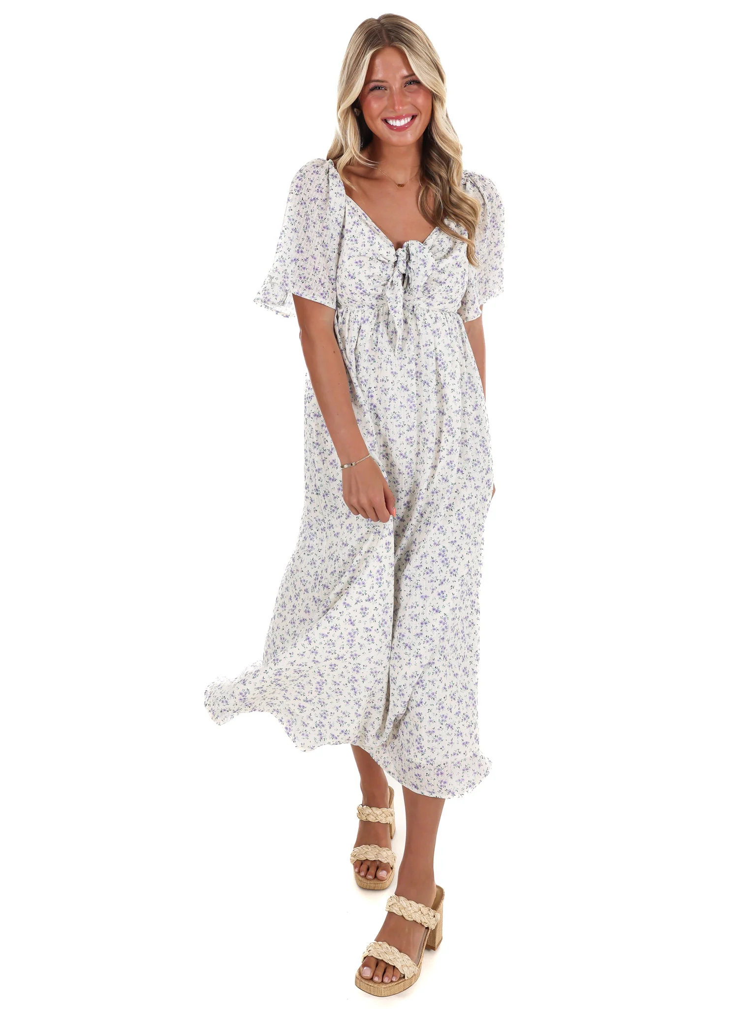 Perfect Breeze Floral Midi Dress - Image 5