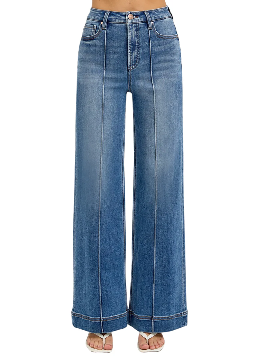 Perfect Fit Tummy Control High Rise Wide Leg Jeans - Image 3
