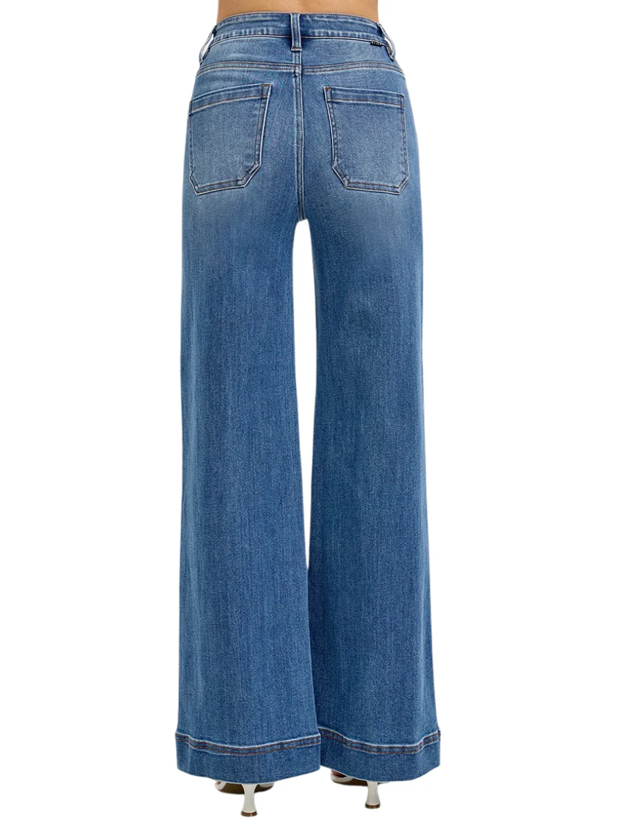 Perfect Fit Tummy Control High Rise Wide Leg Jeans - Image 4