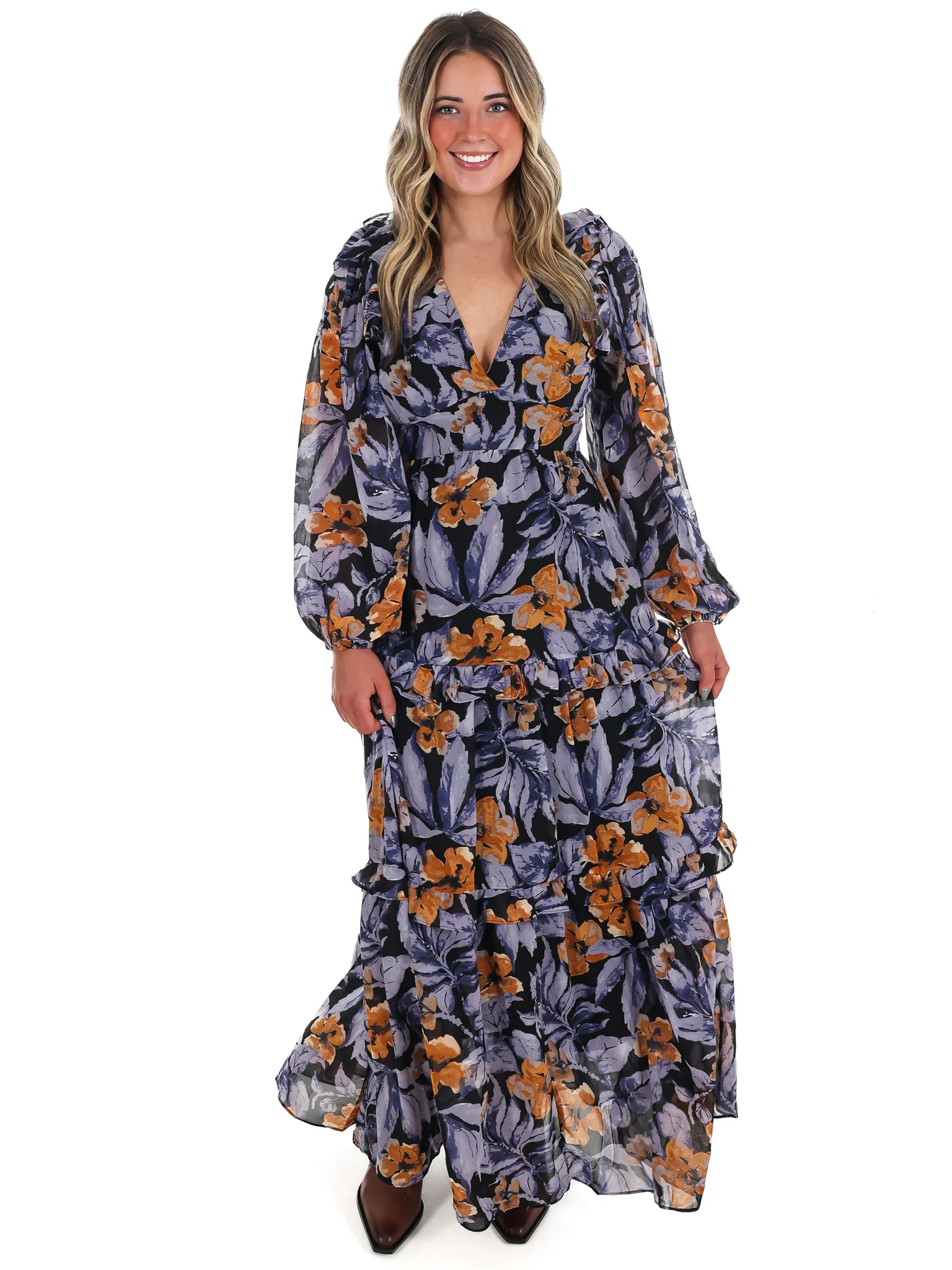 Petal Path Floral Maxi Dress - Image 3