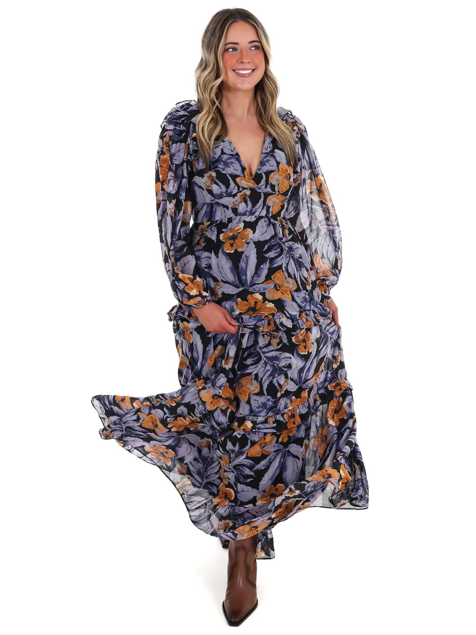 Petal Path Floral Maxi Dress - Image 5