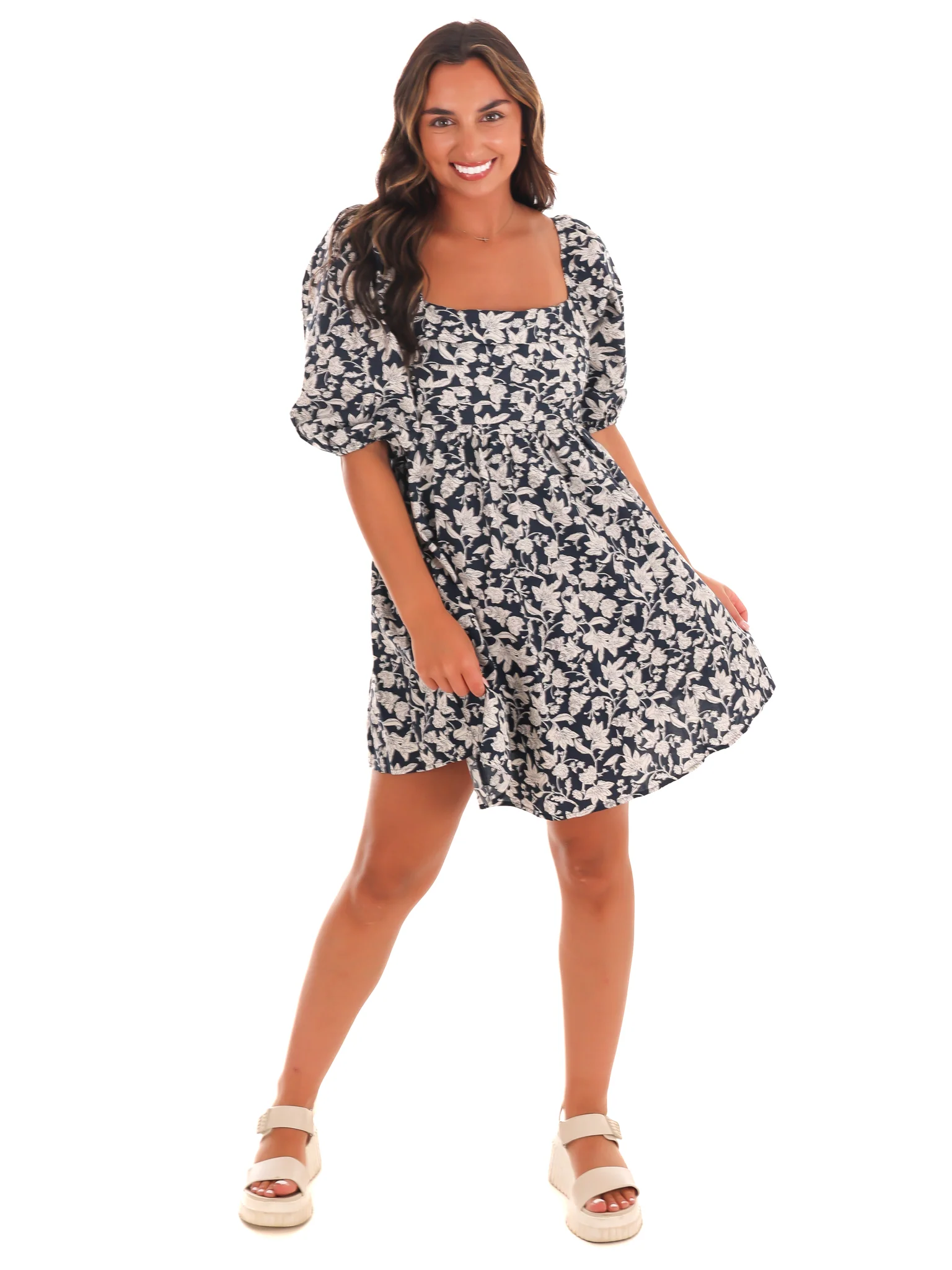 Petal Perfection Floral Mini Dress - Image 10