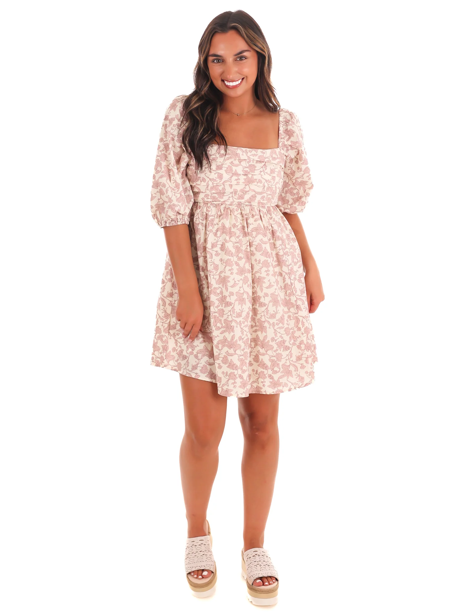 Petal Perfection Floral Mini Dress - Image 6