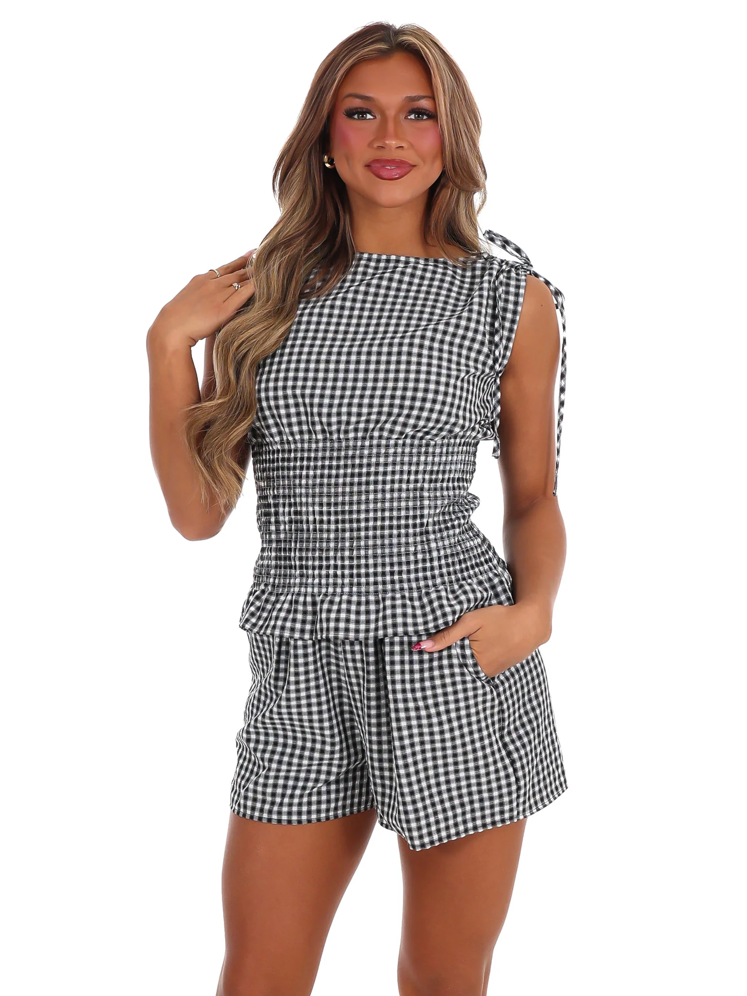 Pieces of You Gingham Two Piece Set - Image 5