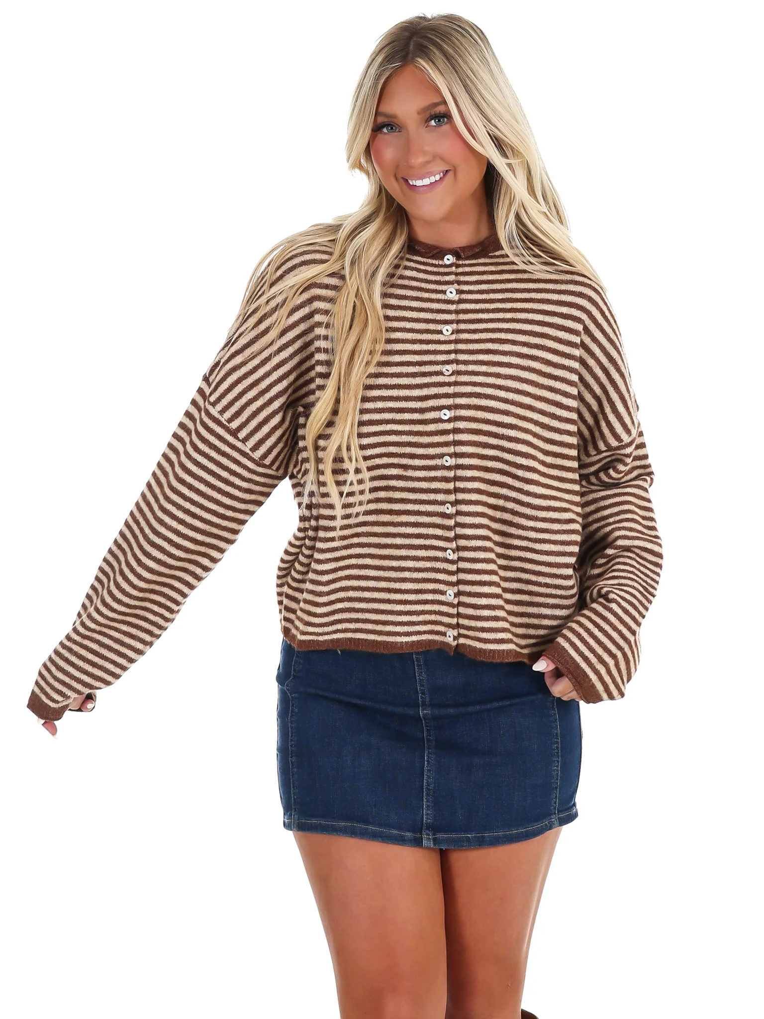 Piper Mini Stripe Cardigan - Image 10
