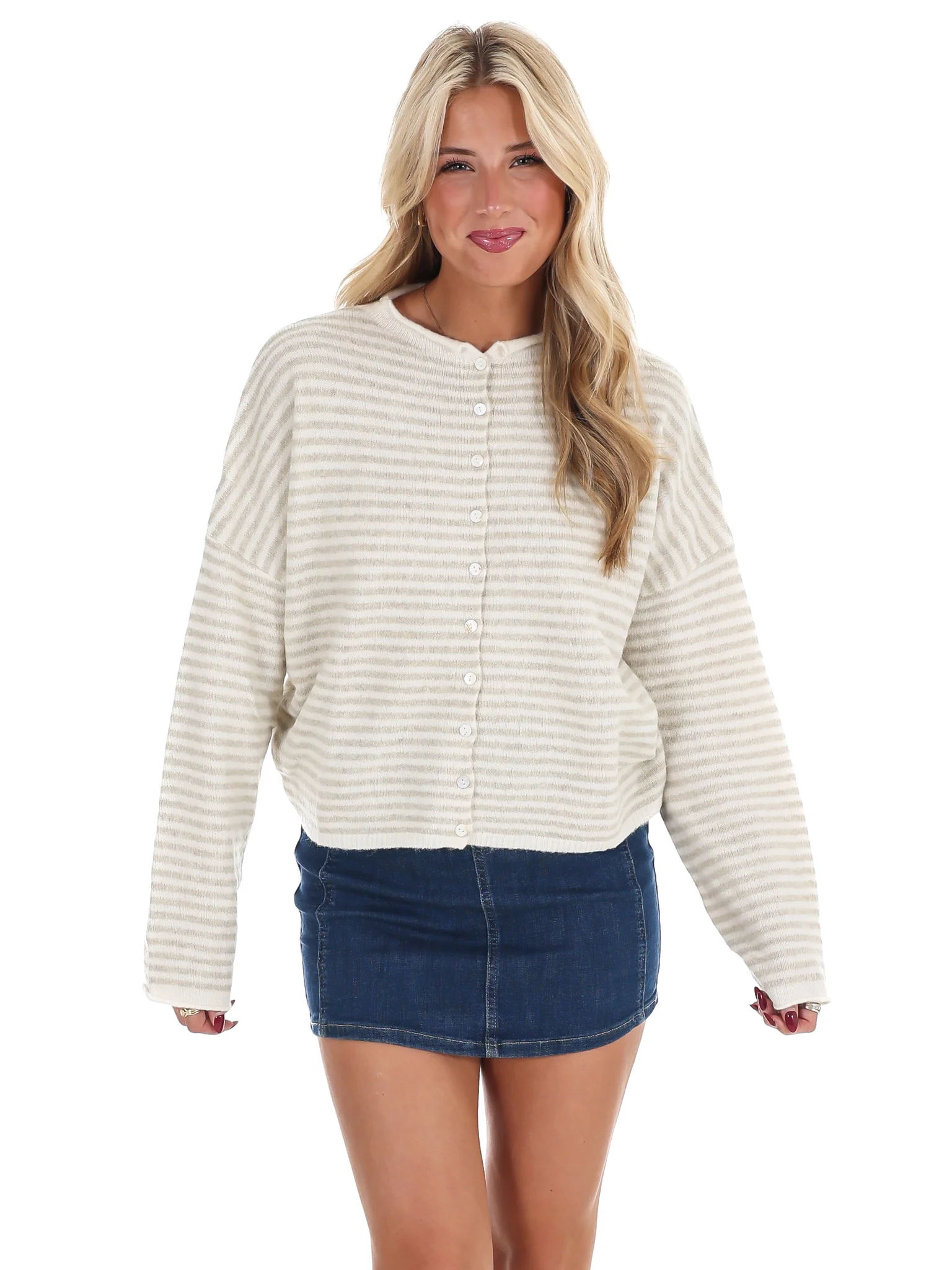 Piper Mini Stripe Cardigan - Image 3